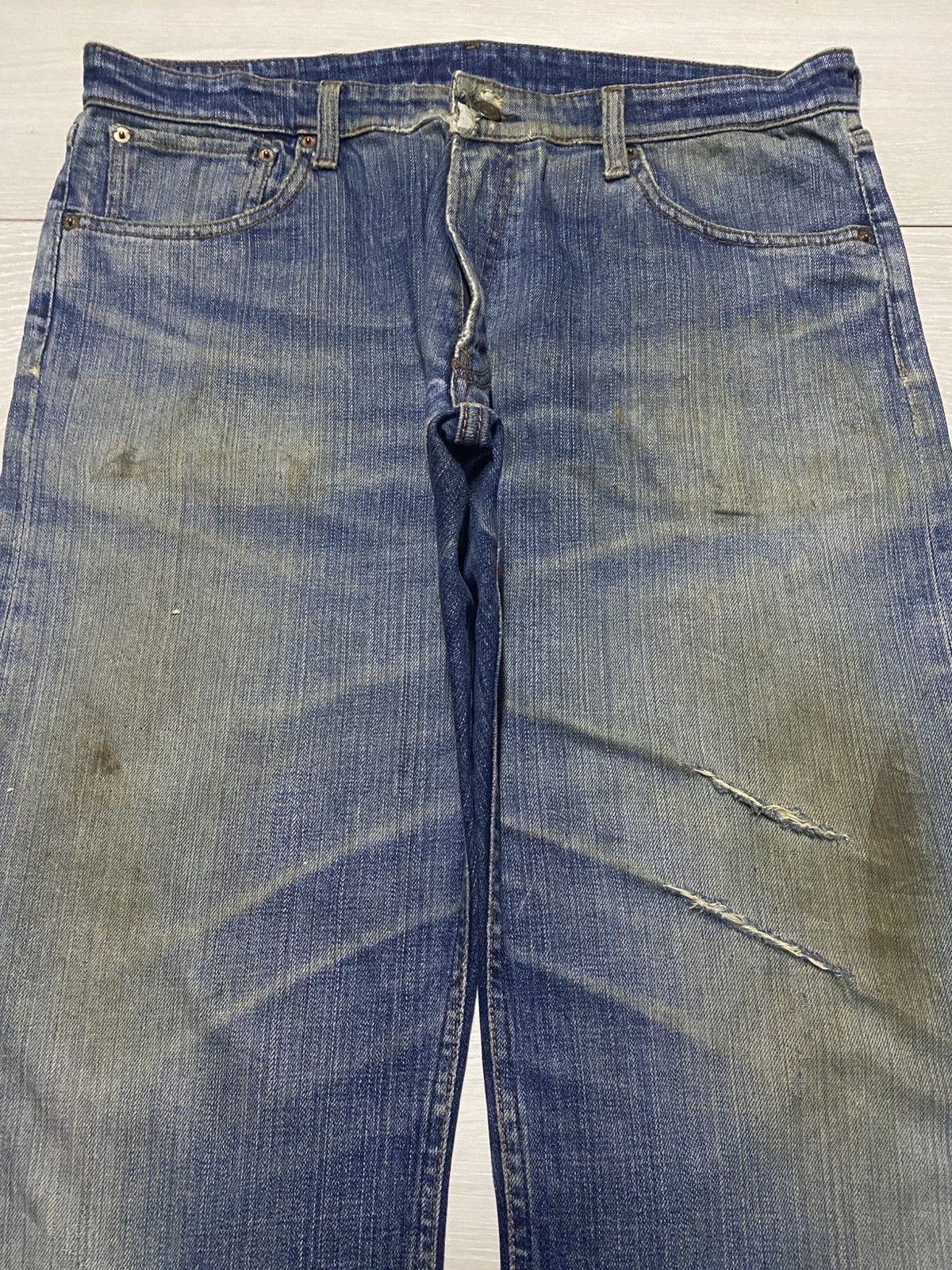 Japanese Brand Vintage Japanese Brand Mud Wash Distressed Baggy Jeans Size US 36 / EU 52 - 3 Thumbnail