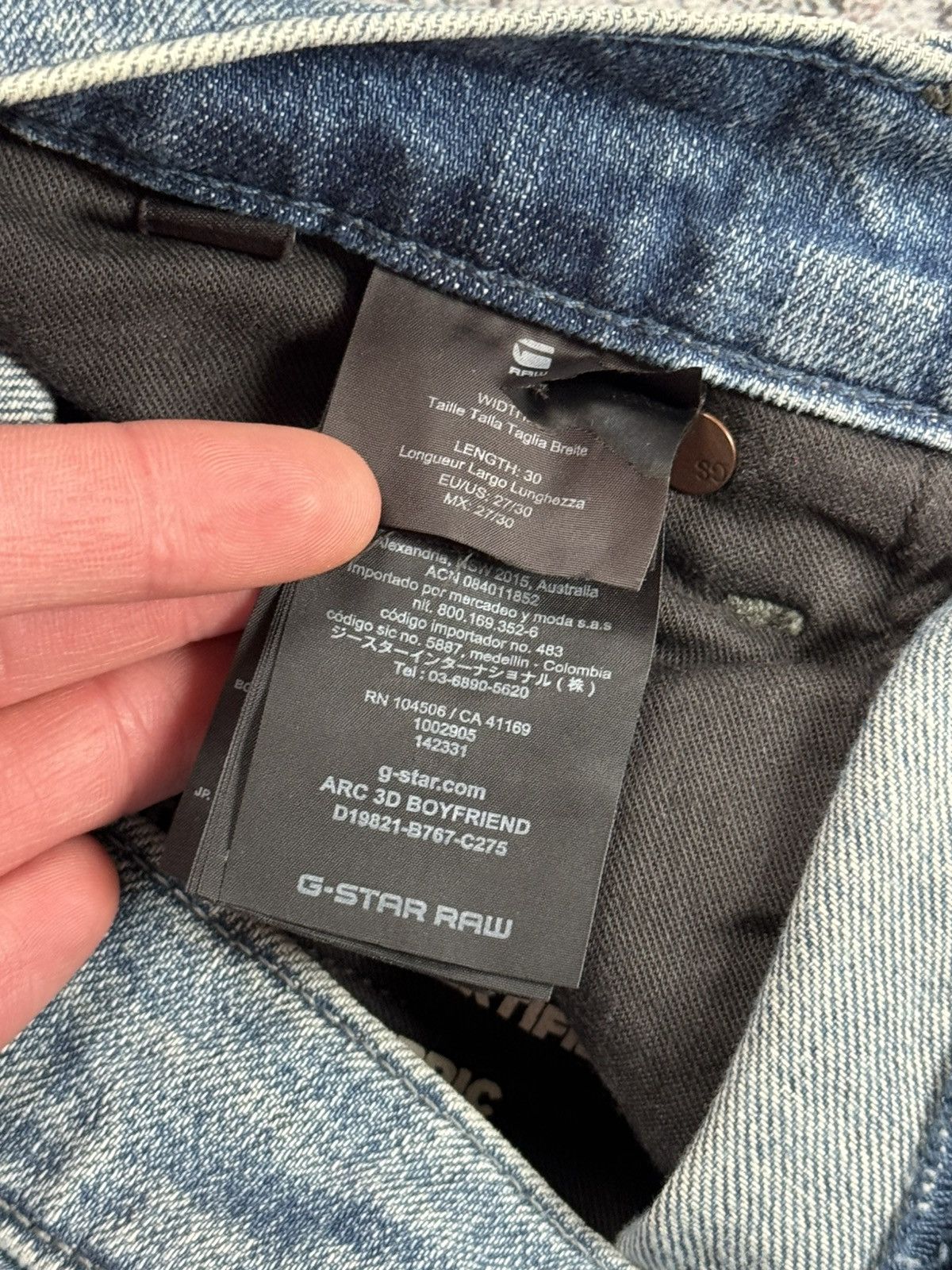 G-Star G star raw 30 ARC 3D BOYFRIEND denim pant jeans trousers Y2K Size US 30 / EU 46 - 15 Thumbnail