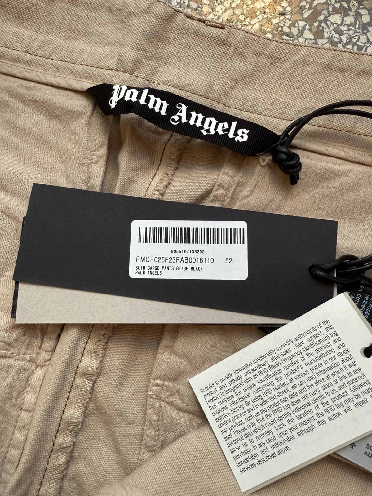 Palm Angels Palm Angels Slim Cotton Cargo Pants – Baggy Fit – Size EU52 Size US 36 / EU 52 - 3 Thumbnail