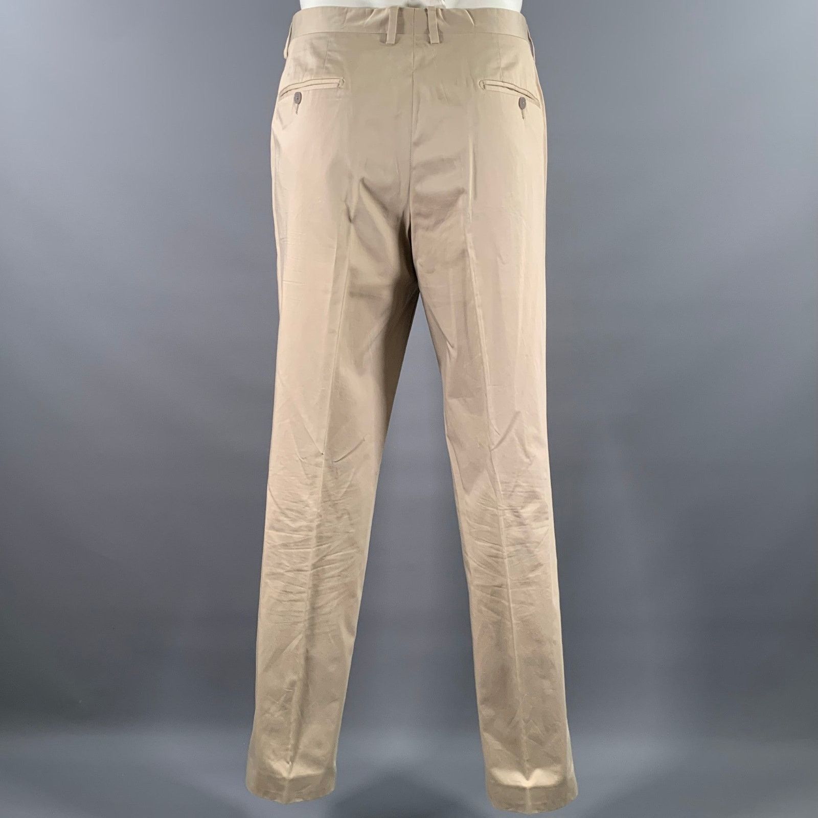 Dolce & Gabbana DOLCE & GABBANA Size 46 Khaki Notch Lapel Suit Size 46R - 5 Thumbnail