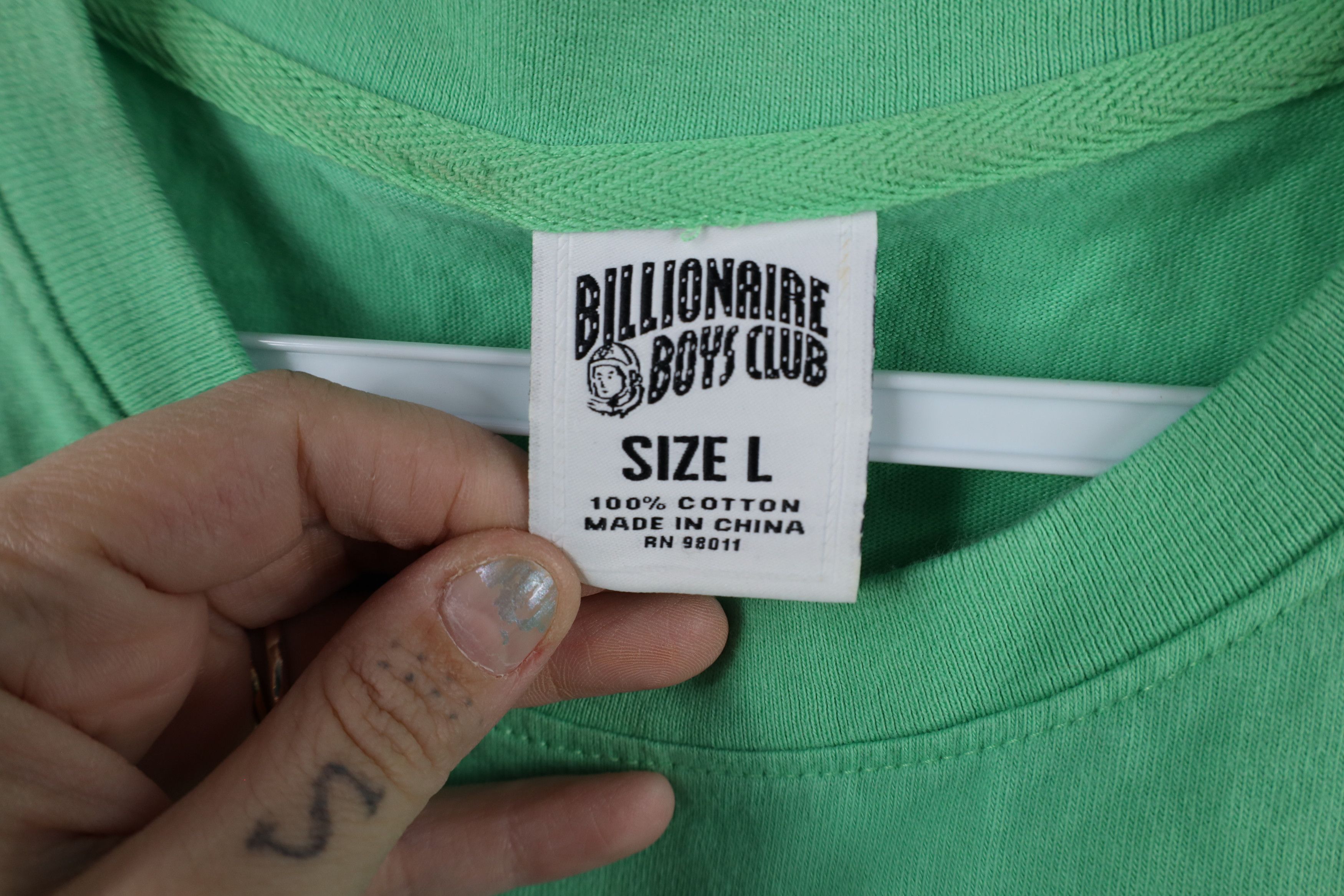 Billionaire Boys Club × Vintage Billionaire Boys Club Spell Out Spaceman T-Shirt Green Size US L / EU 52-54 / 3 - 8 Thumbnail
