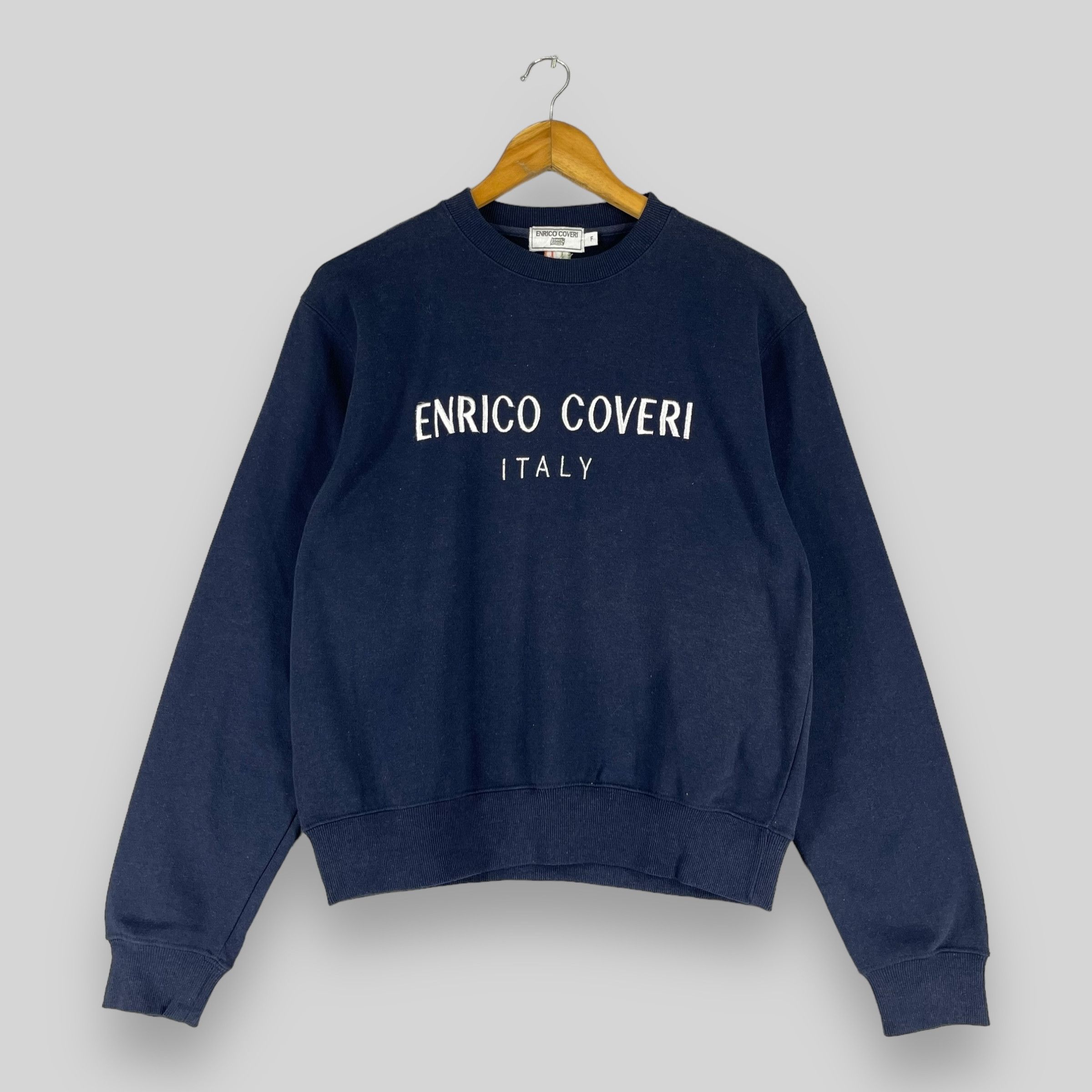 Designer × Enrico Coveri Vintage ENRICO COVERI Spellout Embroidery Sweatshirt Size US S / EU 44-46 / 1 - 1 Thumbnail