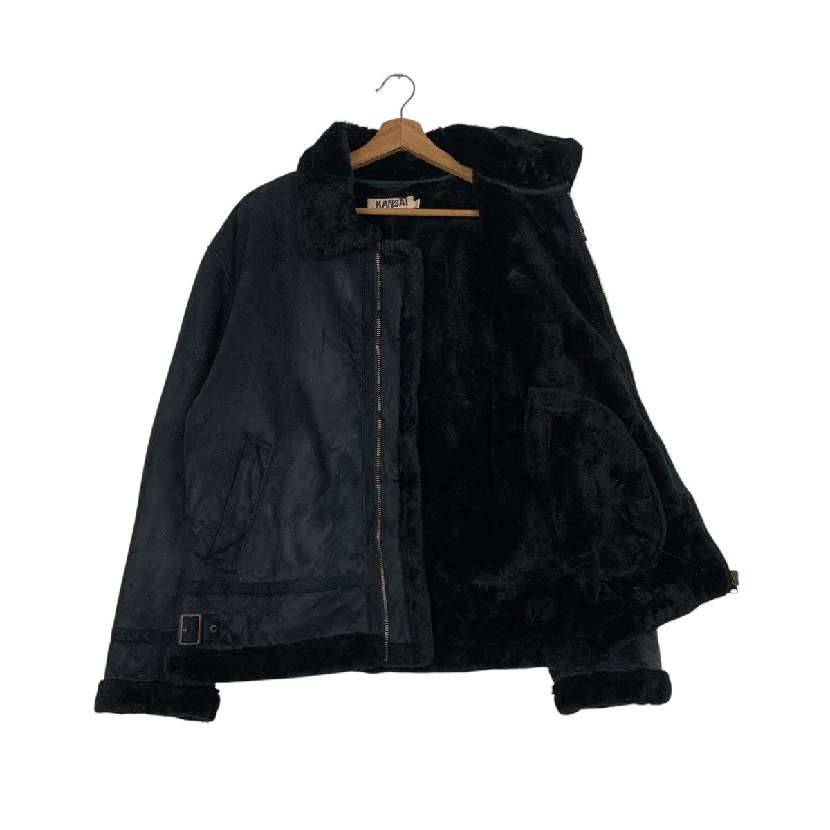 Kansai Yamamoto KANSAI JEANS Faux Fur Leather Jacket #2305-C102 Size US L / EU 52-54 / 3 - 9 Thumbnail