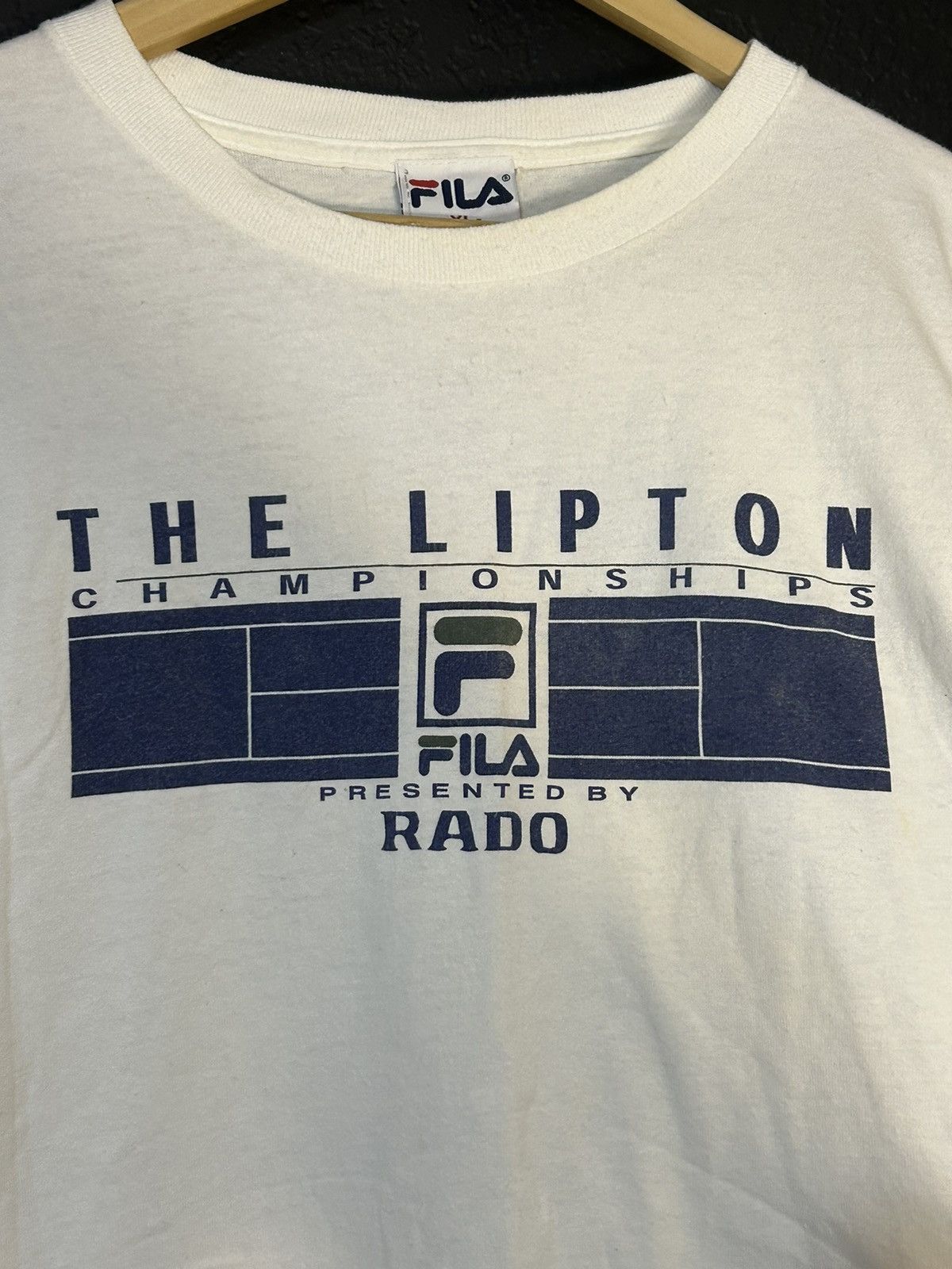 Fila × Vintage 90s Fila Lipton Championship Tennis T Shirt Size US XL / EU 56 / 4 - 2 Thumbnail