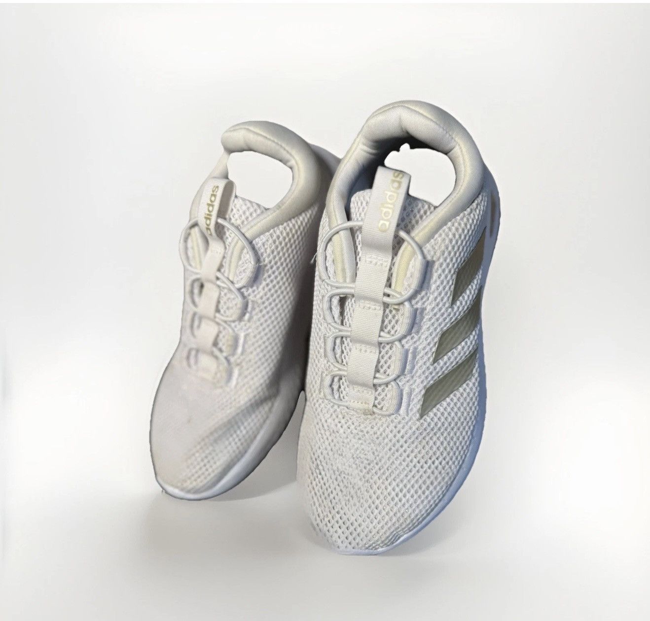 Adidas Adidas Cloudfoam White/Gold Comfy Running Shoes Size US 8 / IT 38 - 5 Thumbnail