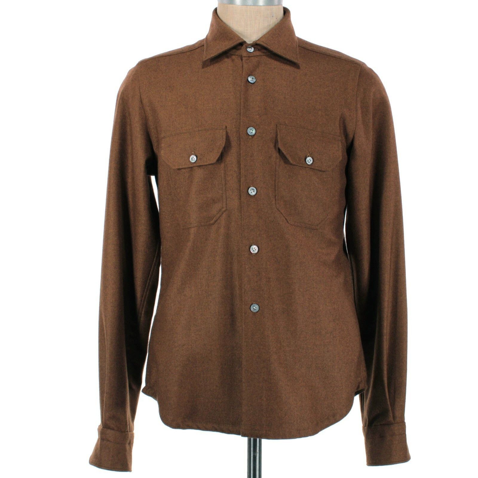 Kiton Kiton Overshirt Size M US In Brown Cashmere Size US M / EU 48-50 / 2 - 1 Thumbnail