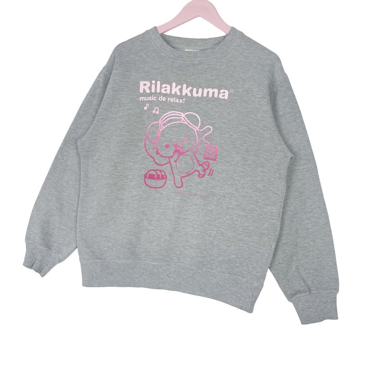 Designer × Vintage Rilakkuma Grey Sweatshirt Crewneck Pullover Jumper Size L / US 10 / IT 46 - 3 Thumbnail