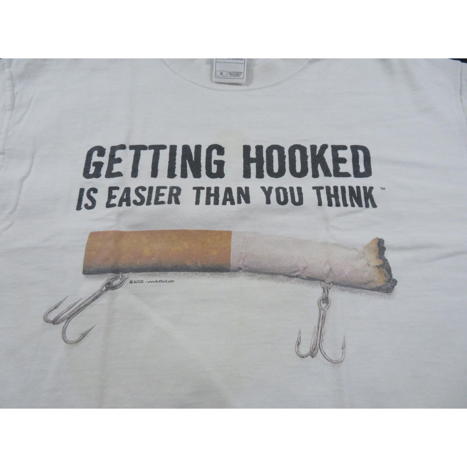 Fruit Of The Loom Getting Hooked Is Easier Fishing Smoking Parody T-shirt M Size US M / EU 48-50 / 2 - 2 Thumbnail