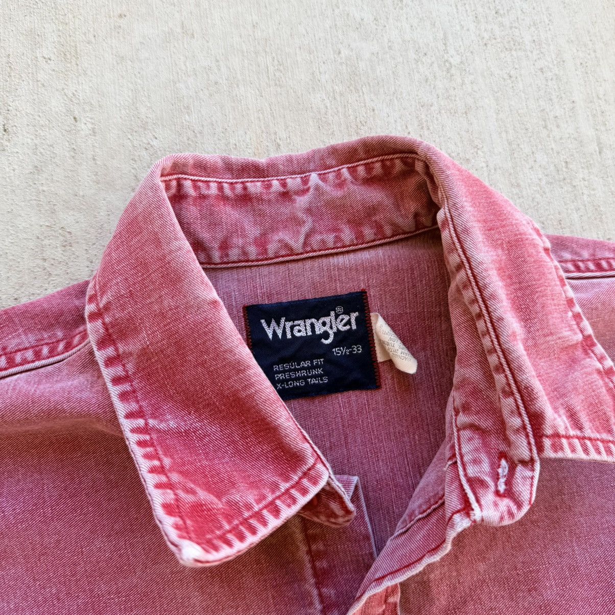 Vintage Vintage Wrangler Brushpopper Shirt Made On USA Pastel Stripe Size US L / EU 52-54 / 3 - 4 Thumbnail