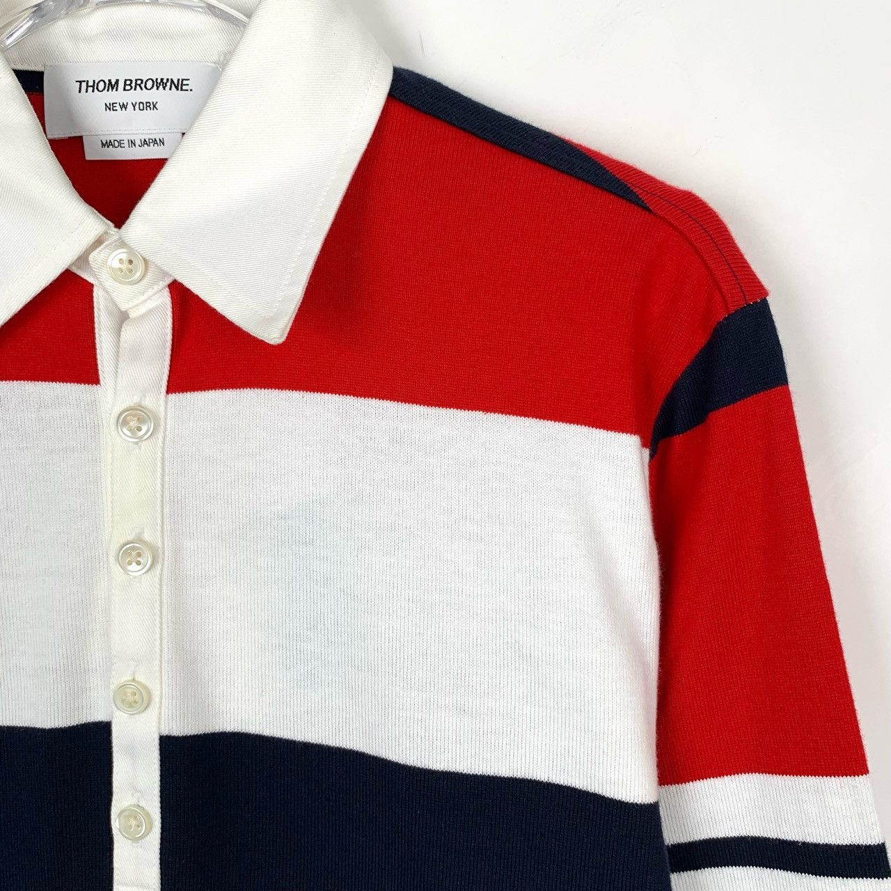 Thom Browne Thom Browne TB Classic 4-Bar Stripe Cotton Polo Shirt Size US XS / EU 42 / 0 - 2 Thumbnail