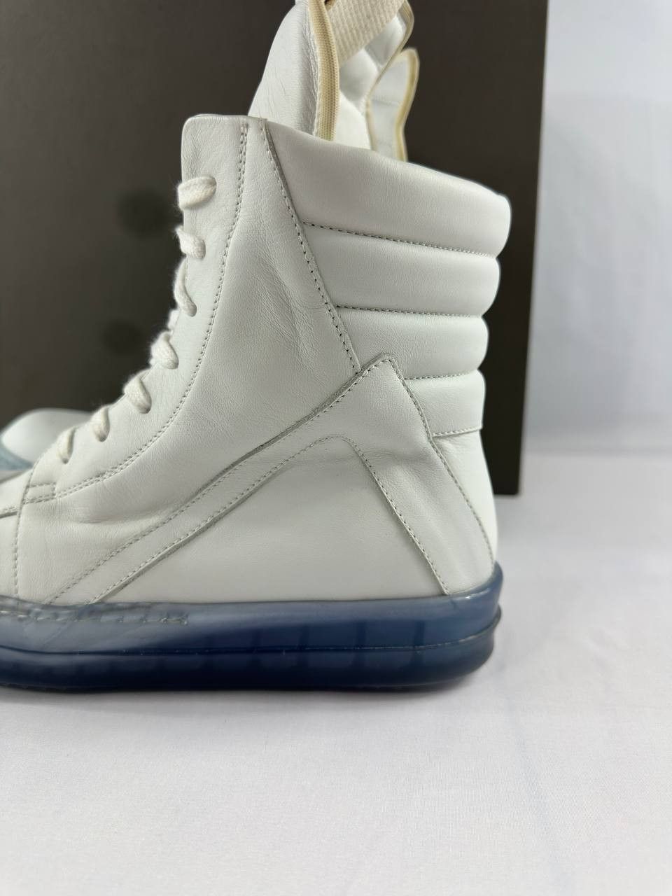 Rick Owens Rick Owens Geobasket High 'Chalk White Blue Transparent' Size US 8 / EU 41 - 10 Thumbnail