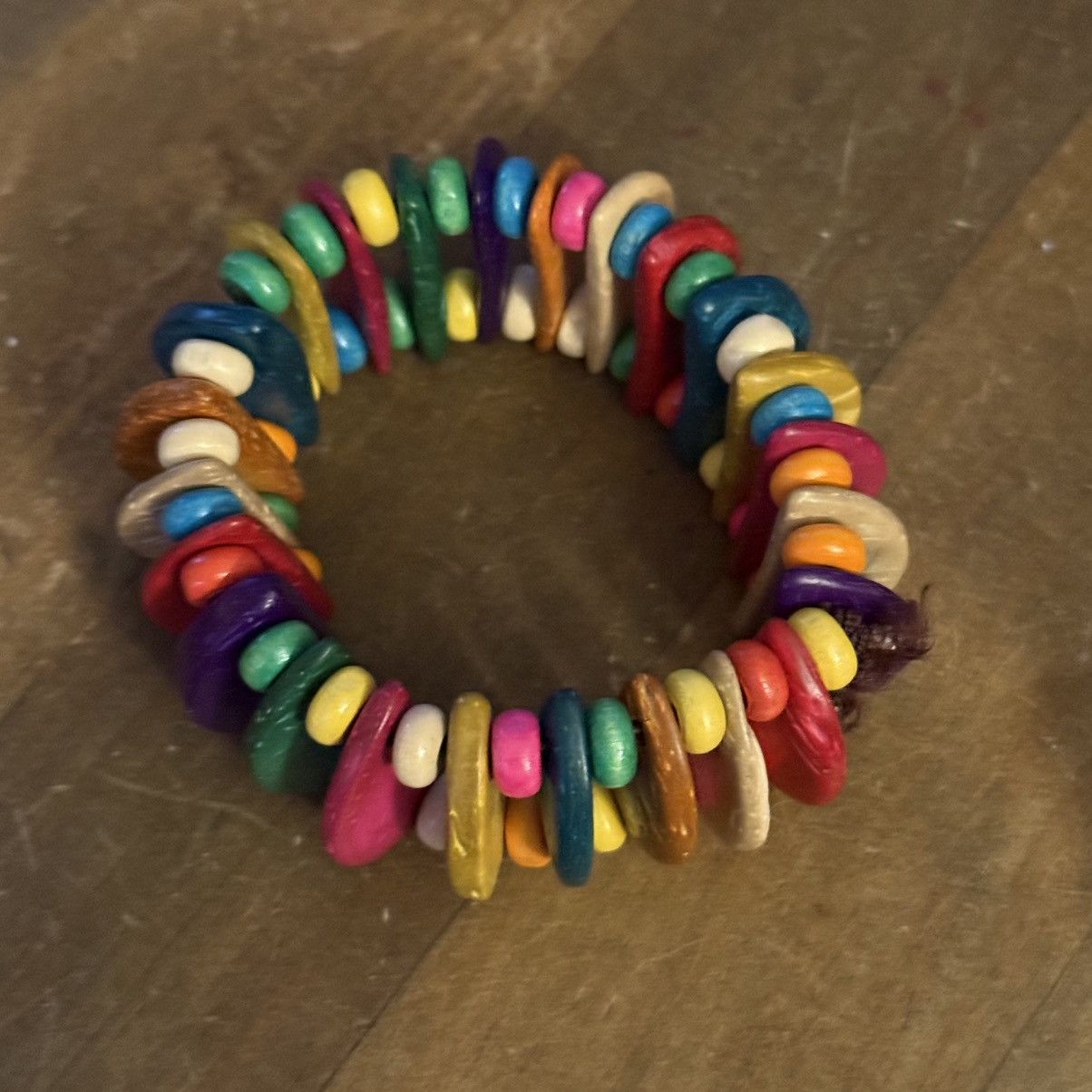 Other Chunky multicolor coconut shell stretch bracelet Size ONE SIZE - 4 Thumbnail