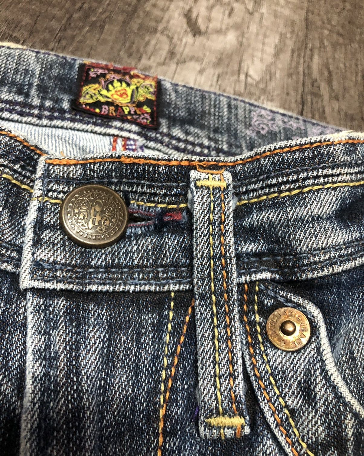 Japanese Brand Brappers Flare Japanese Jeans Cargo Style Size 28" / US 6 / IT 42 - 8 Thumbnail