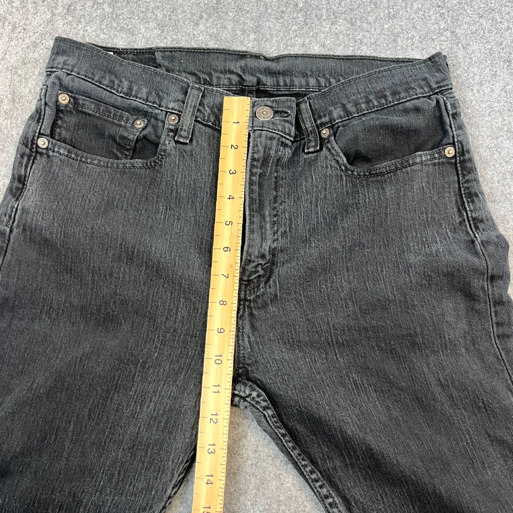 Levi's Levi's Jeans Slim Tapered 32 30 Dark Wash Grey Stretch Rinse Mens Denim 5-Pocket Zip Year 21st Century? Size US 32 / EU 48 - 5 Thumbnail