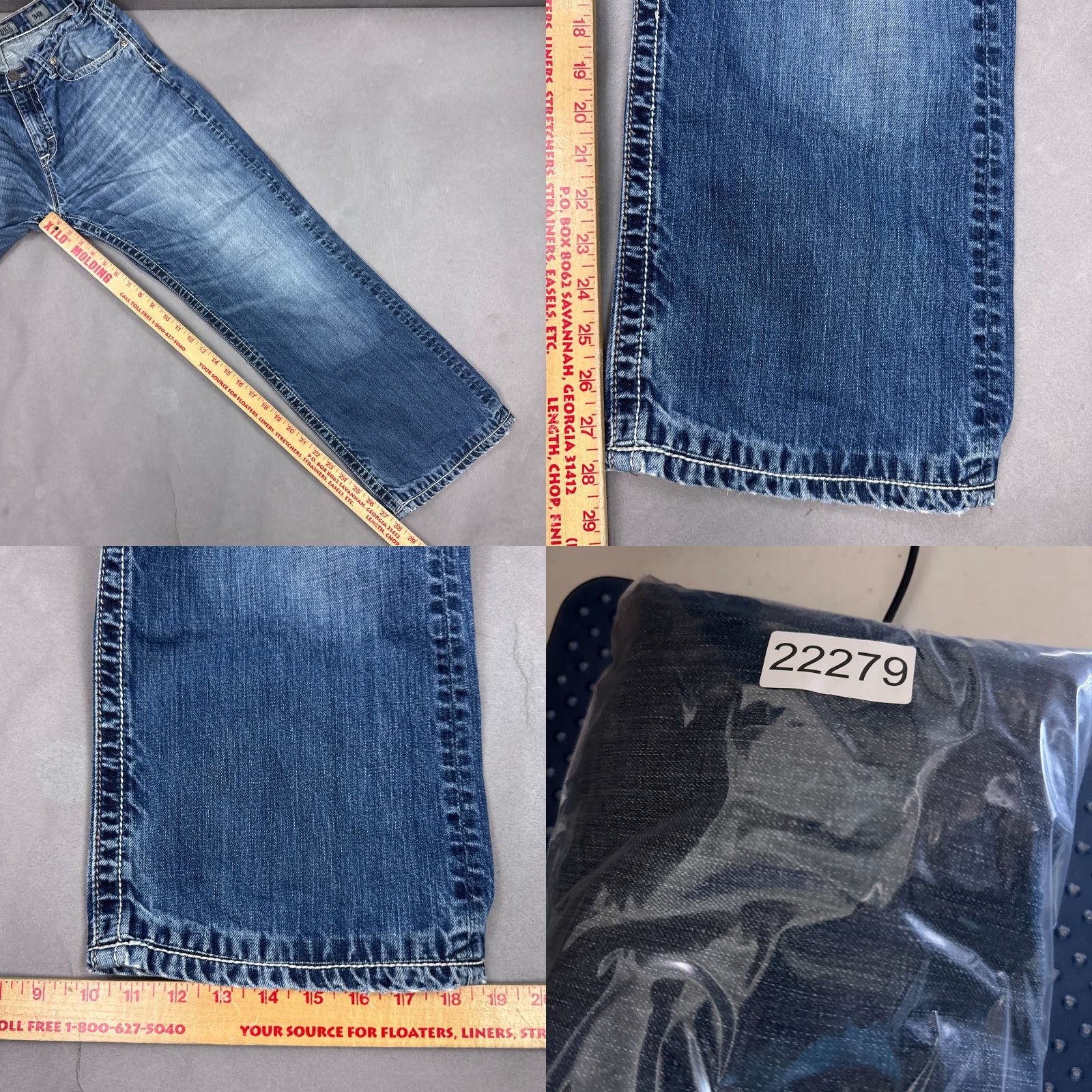 Vintage VINTAGE Buckle BKE Jeans Men 34x28 Blue Tyler Denim Pant Faded Straight Washout Repaired Size US 34 / EU 50 - 10 Thumbnail
