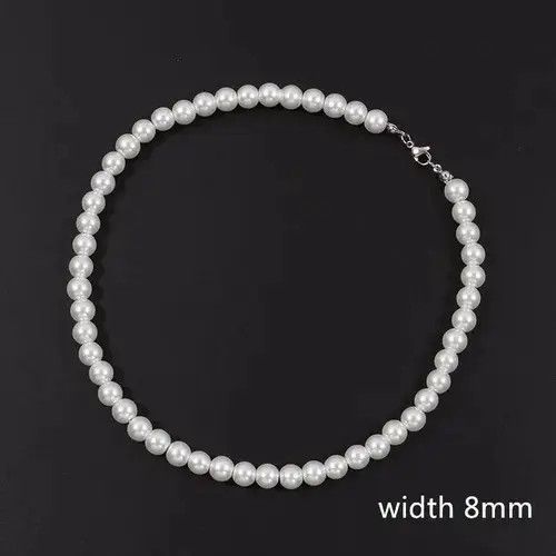 VIBE Pearl Necklace Casual Chain Jewelry Classic Imitation Bead Size ONE SIZE - 4 Thumbnail