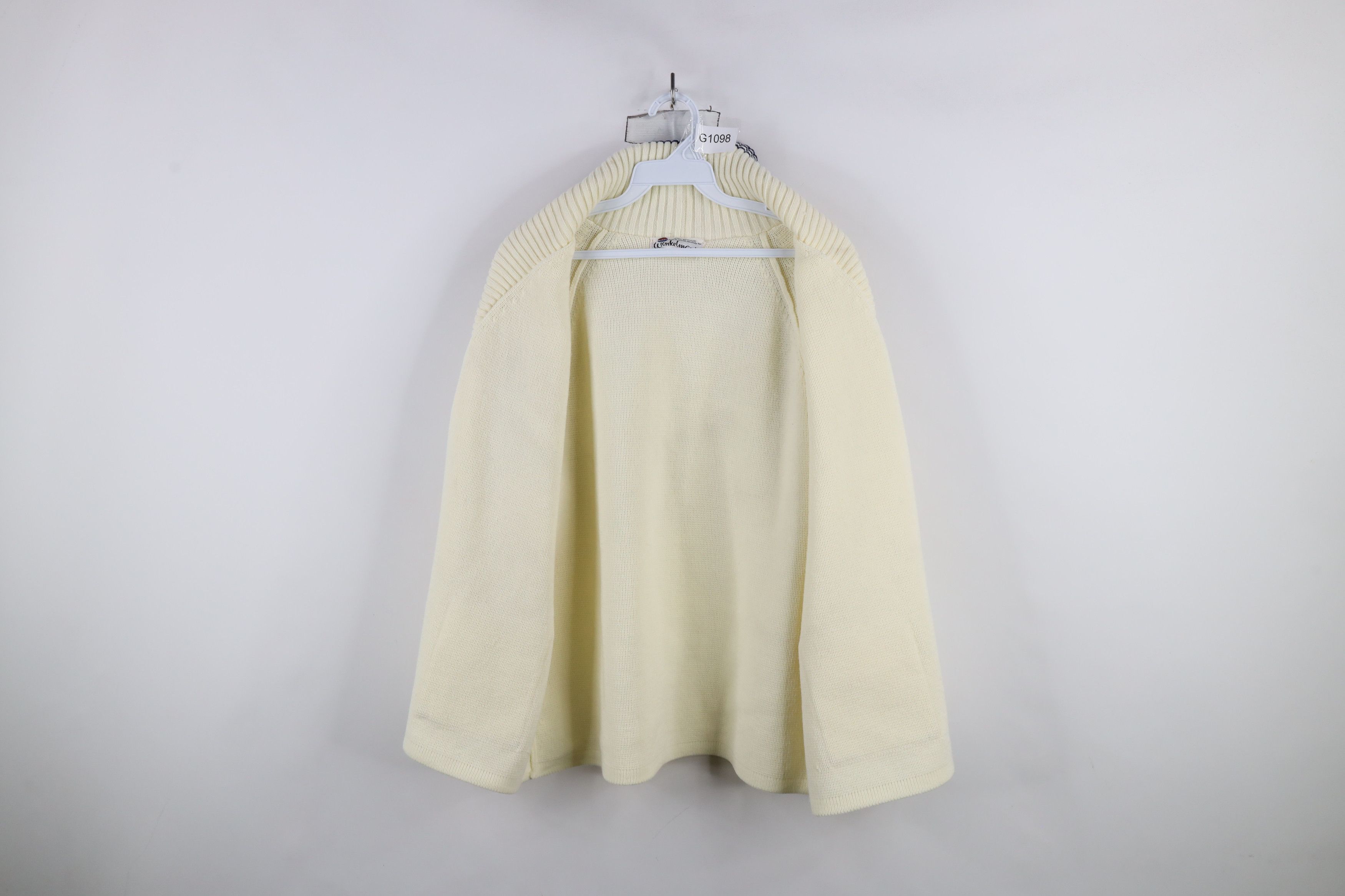 Vintage Vintage 70s Streetwear Open Front Shawl Cardigan Sweater Size L / US 10 / IT 46 - 10 Thumbnail