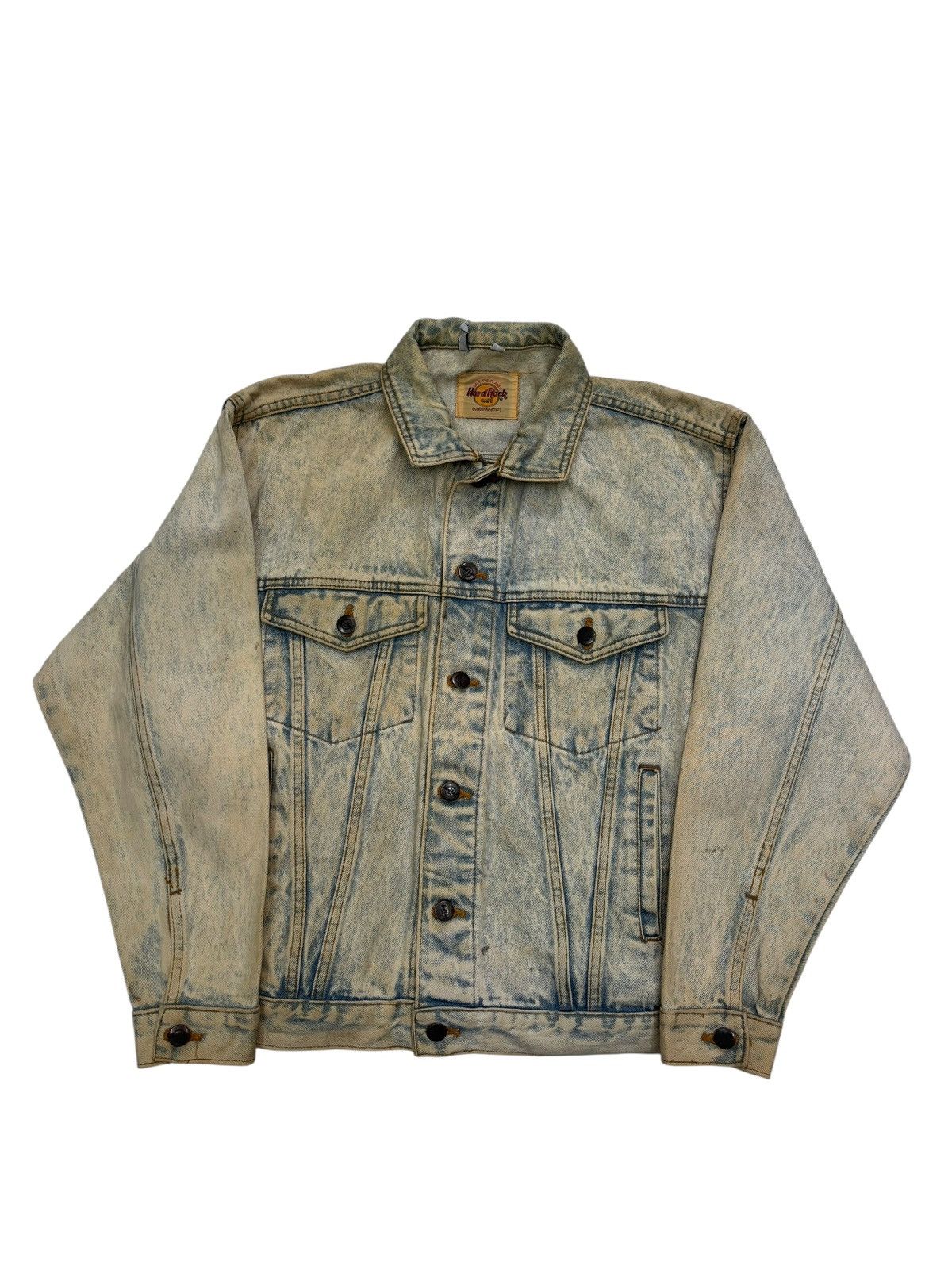 Hard Rock Cafe 🔥VINTAGE HARD ROCK CAFE NEW YORK ACID MUD WASH DENIM JACKET Size US M / EU 48-50 / 2 - 13 Thumbnail