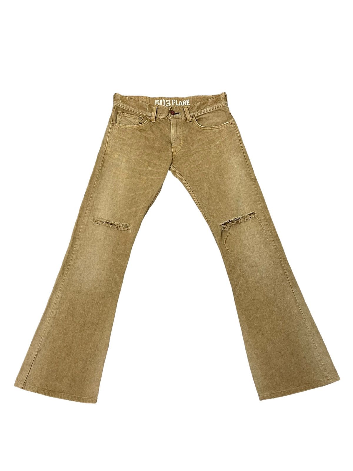 Edwin Flare Jeans Edwin Japan Faded Distress Boot Cut 8🟦0 Size US 32 / EU 48 - 2 Thumbnail