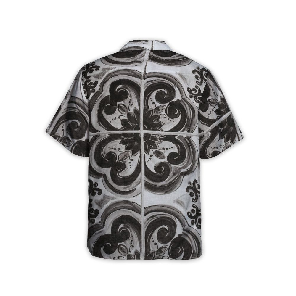 Designer Majolica-Print Oversized Striped Popeline Shirt Size US M / EU 48-50 / 2 - 2 Thumbnail