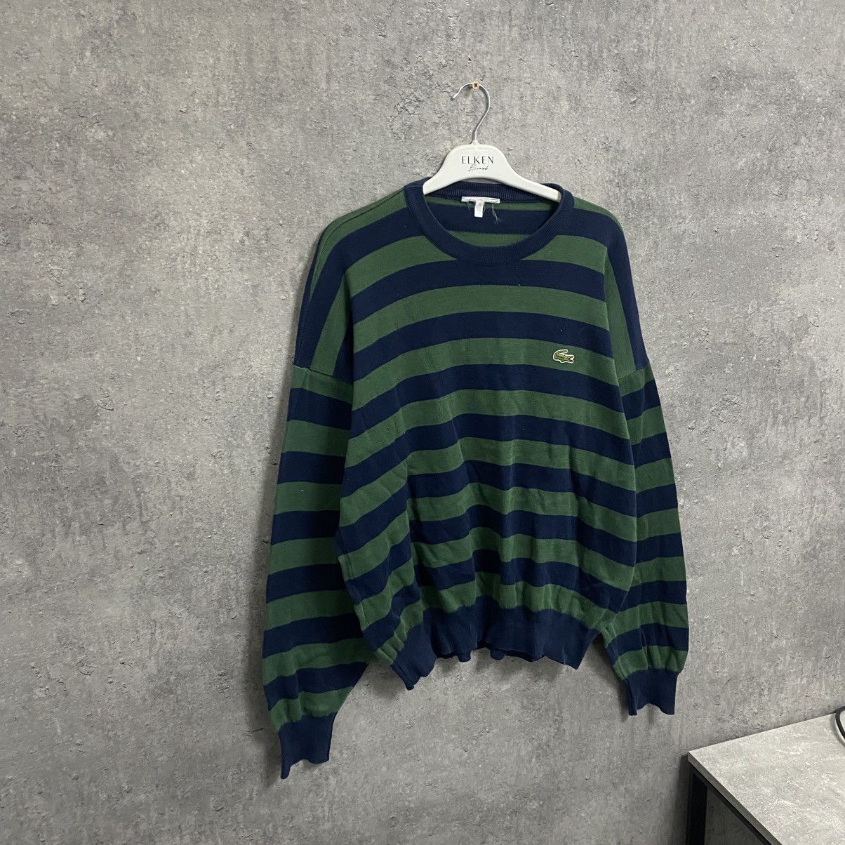 Lacoste Men’s Vintage Lacoste 90s Knit Sweater Striped Sweatshirt Size US M / EU 48-50 / 2 - 3 Thumbnail