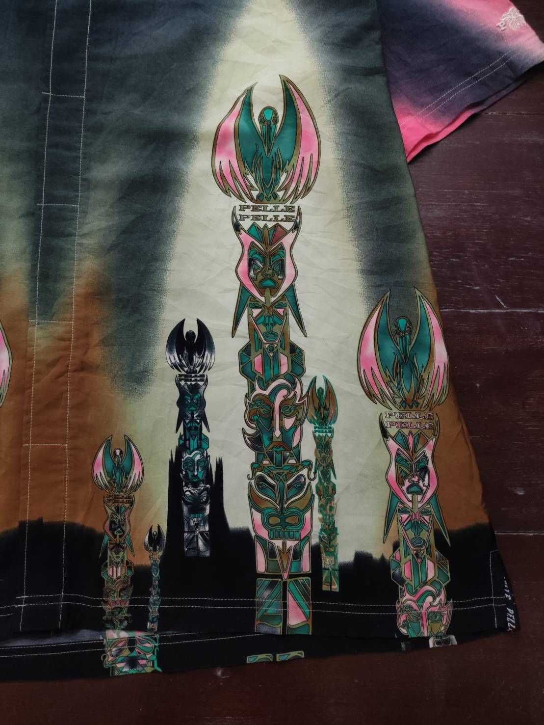 Pelle Pelle Vtg 90's Marc Buchanan Pelle Pelle " Totem Pole " Gradient Size US XXL / EU 58 / 5 - 4 Thumbnail