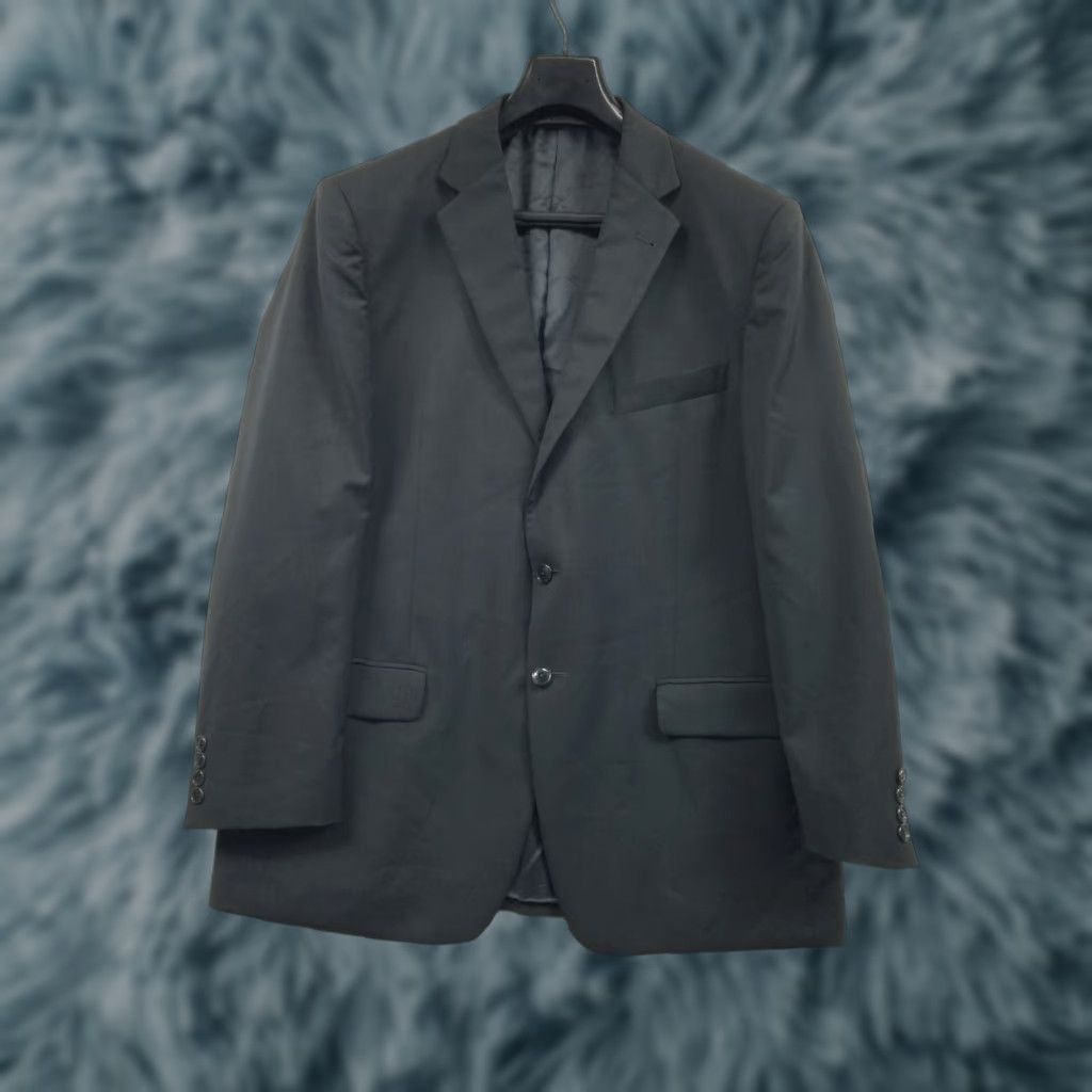 Joseph Abboud Joseph Abboud Blazer Jacket 44R Wool Black 100% Super 120’s Two-Button Notch Lapel Double-Vented Long Regular Mens USA Size 44R - 1 Thumbnail