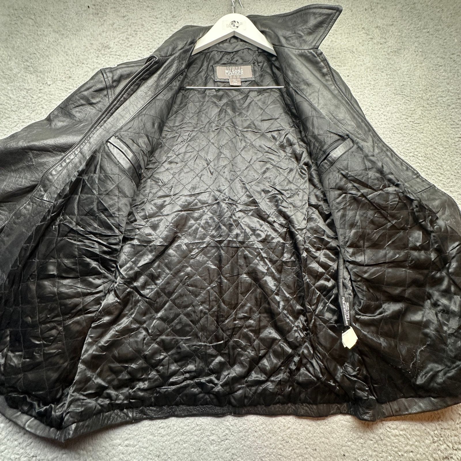 Wilsons Leather Wilsons Leather Jacket Coat Men XL Pockets Black Quilt Lined Size US XL / EU 56 / 4 - 11 Thumbnail