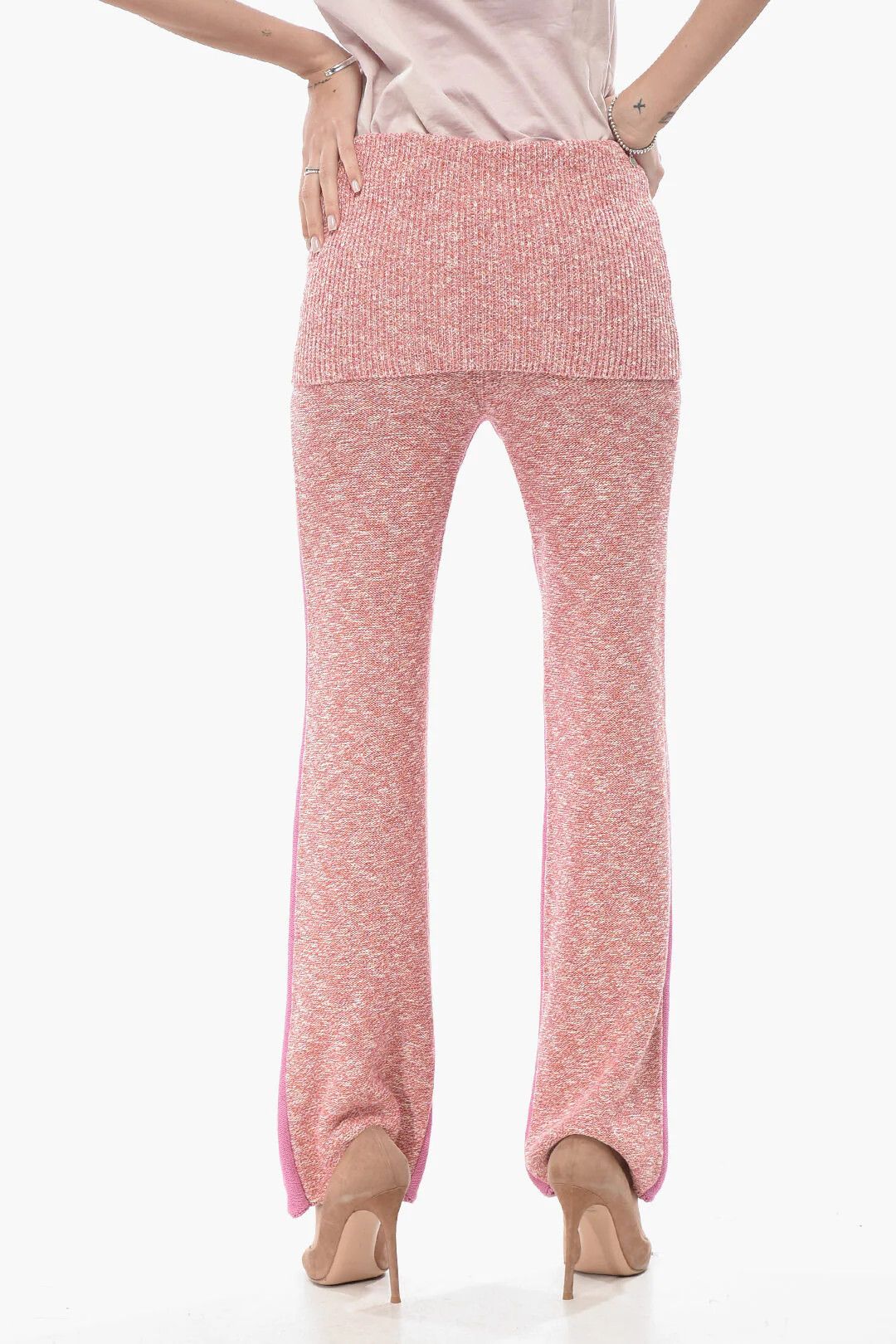 Off-White og1mm0426 Knit Pant in Pink Size 27" / US 4 / IT 40 - 2 Thumbnail