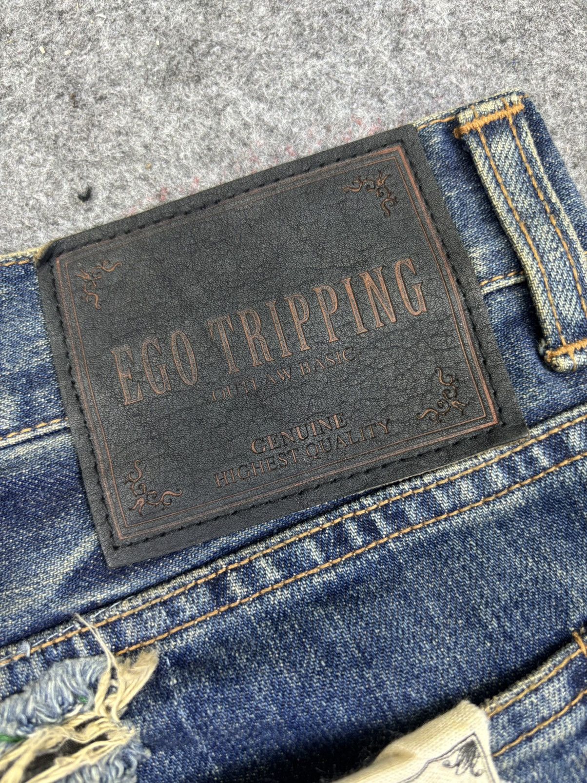 Ego Tripping 💥Super Distressed Style💥Ego Tripping Heavy Denim F841 Size US 34 / EU 50 - 13 Thumbnail
