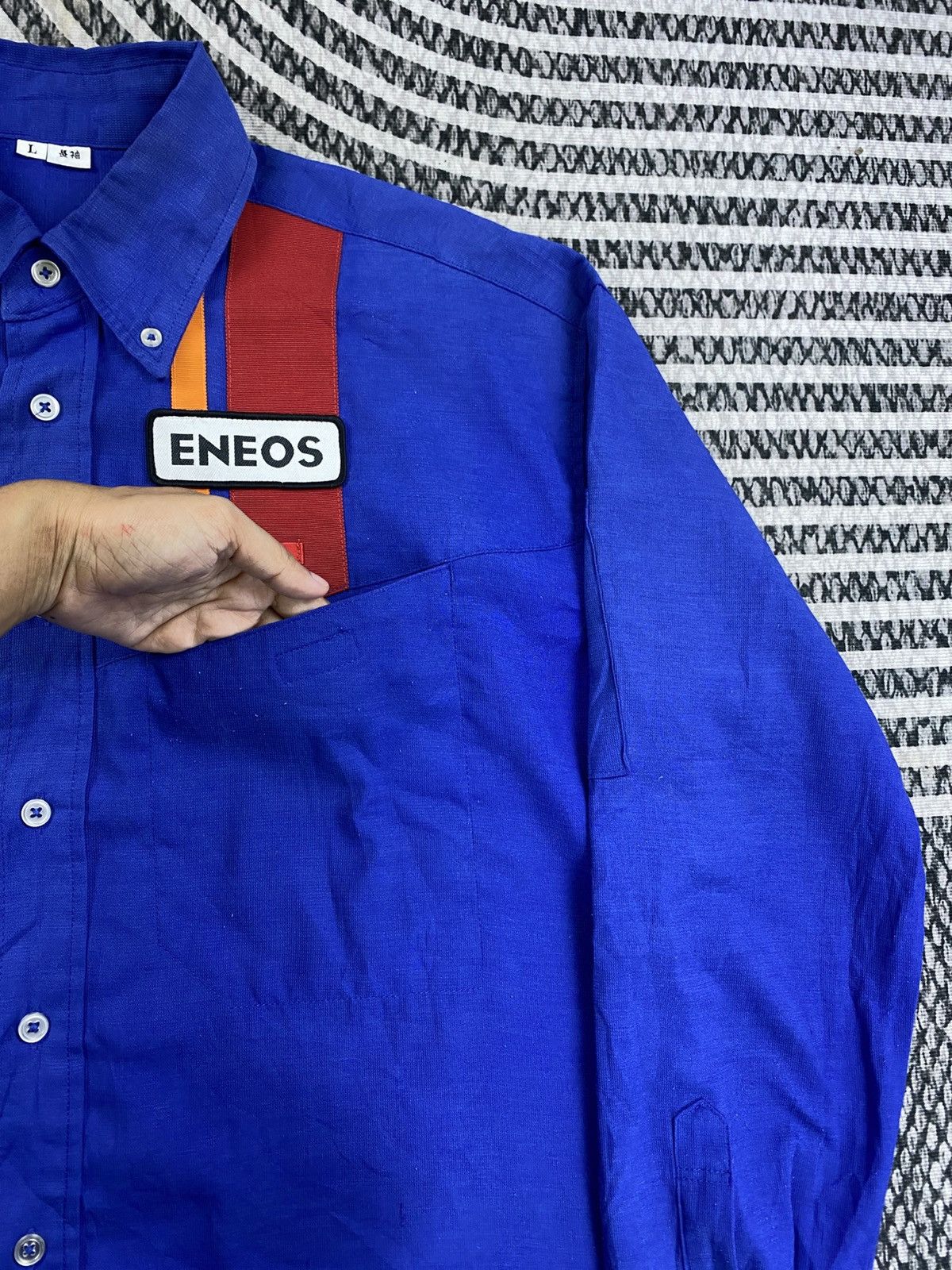 Japanese Brand Vintage ENEOS Racing Button Ups Uniform Size US M / EU 48-50 / 2 - 7 Thumbnail