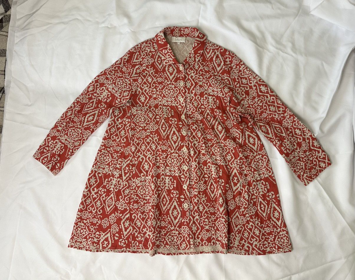 Sahara Club Vintage Sahara Linen Blouse Shirt Dress Size 1 Made In UK Size M / US 6-8 / IT 42-44 - 1 Thumbnail