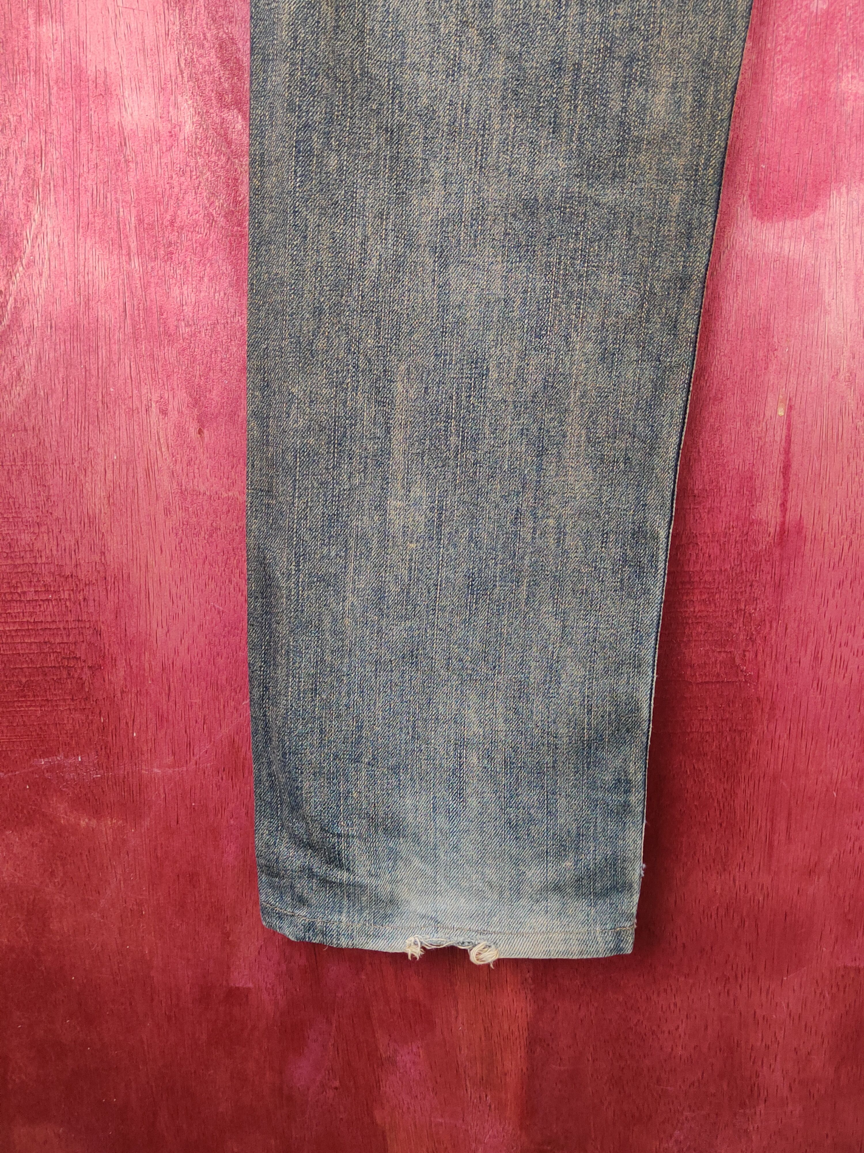 Edwin Edwin Dark Blue Faded Distressed Ripped Jeans #S2239 Size US 31 - 11 Thumbnail