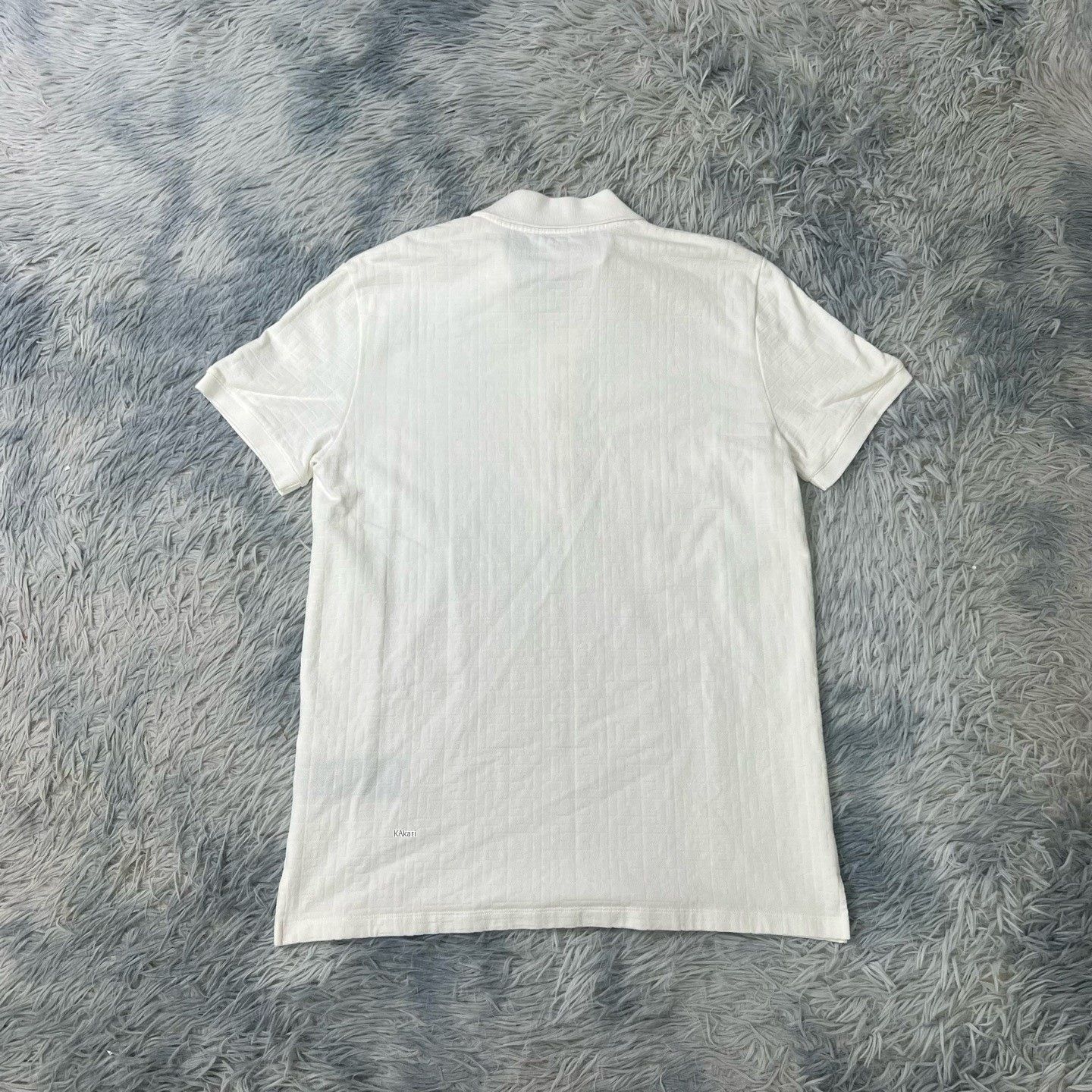 Balmain BALMAIN White Embossed Polo Shirt Size US M / EU 48-50 / 2 - 2 Thumbnail