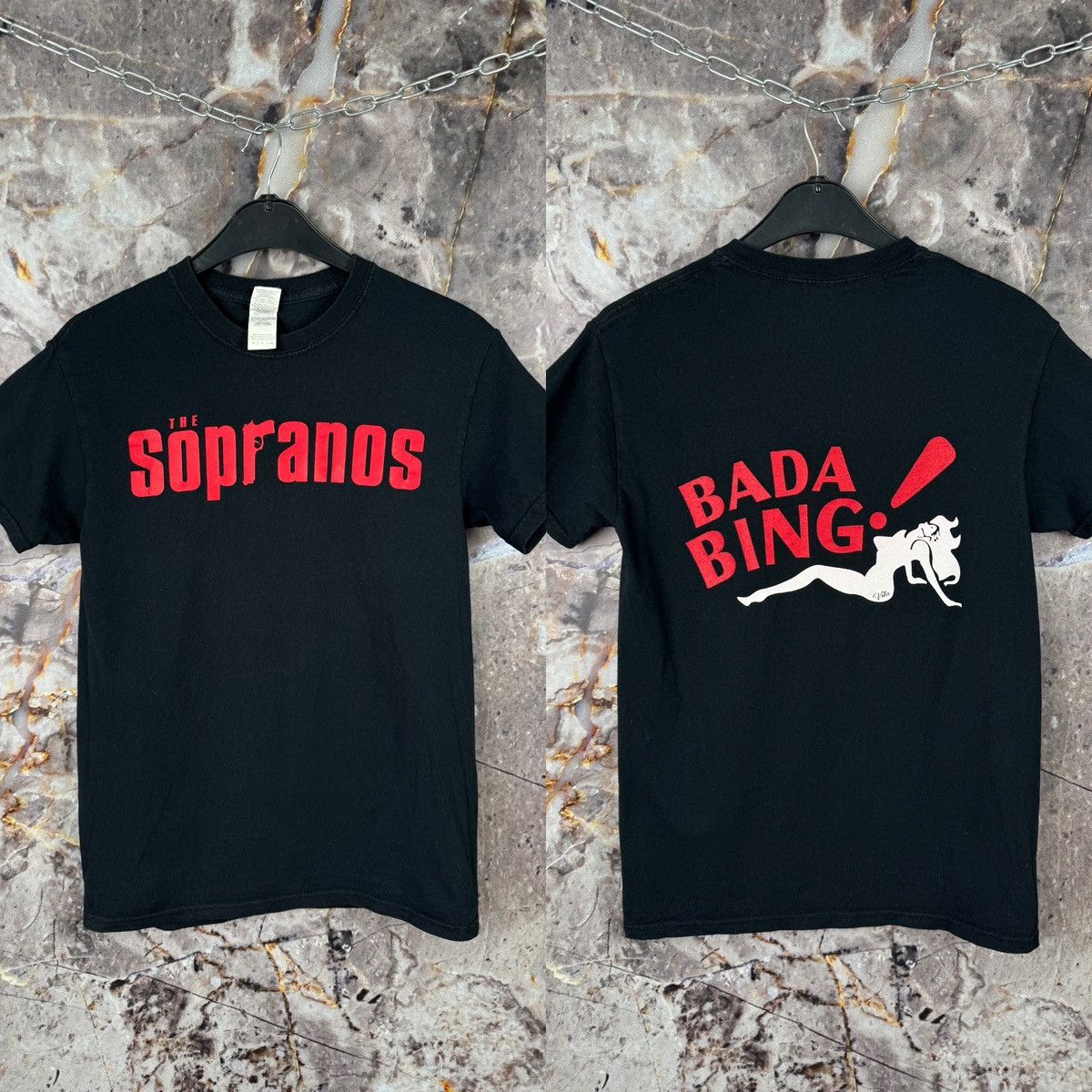 Gildan The Sopranos T-Shirt Bada Bing HBO TV Series Movie Size S Size US S / EU 44-46 / 1 - 1 Thumbnail