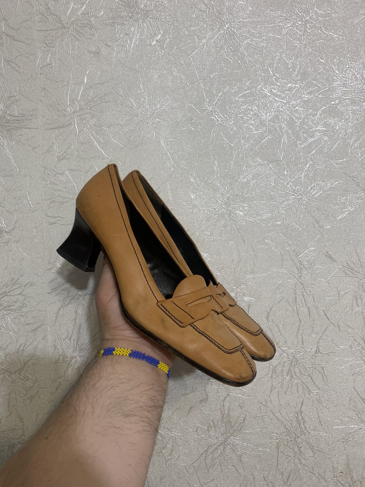 Prada × Vintage Prada Vintage AW2003 Leather Brown Heels Mules Shoes US9,5 Size US 9.5 / IT 39.5 - 1 Thumbnail