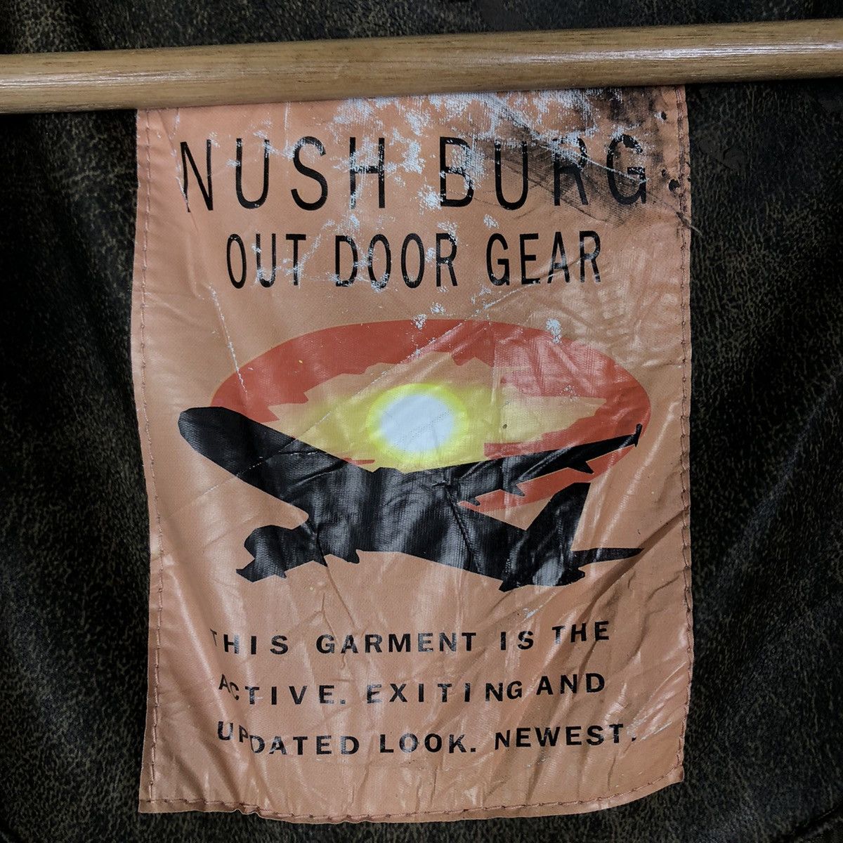 Japanese Brand 🔥Vtg Bomber Leather Jacket Parachute Nush Burg Military Size US L / EU 52-54 / 3 - 16 Thumbnail