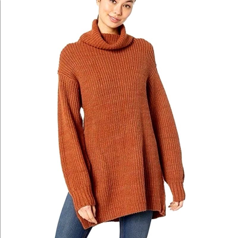 Free People Free People Eleven Chunky Knit Sweater - Rust - size M Size M / US 6-8 / IT 42-44 - 3 Thumbnail
