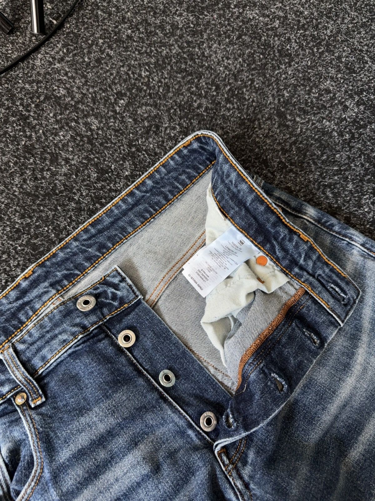 G-Star Retro Y2K 90s G-Star RAW 3301 Straight Faded Denim Jeans Size US 34 / EU 50 - 9 Thumbnail