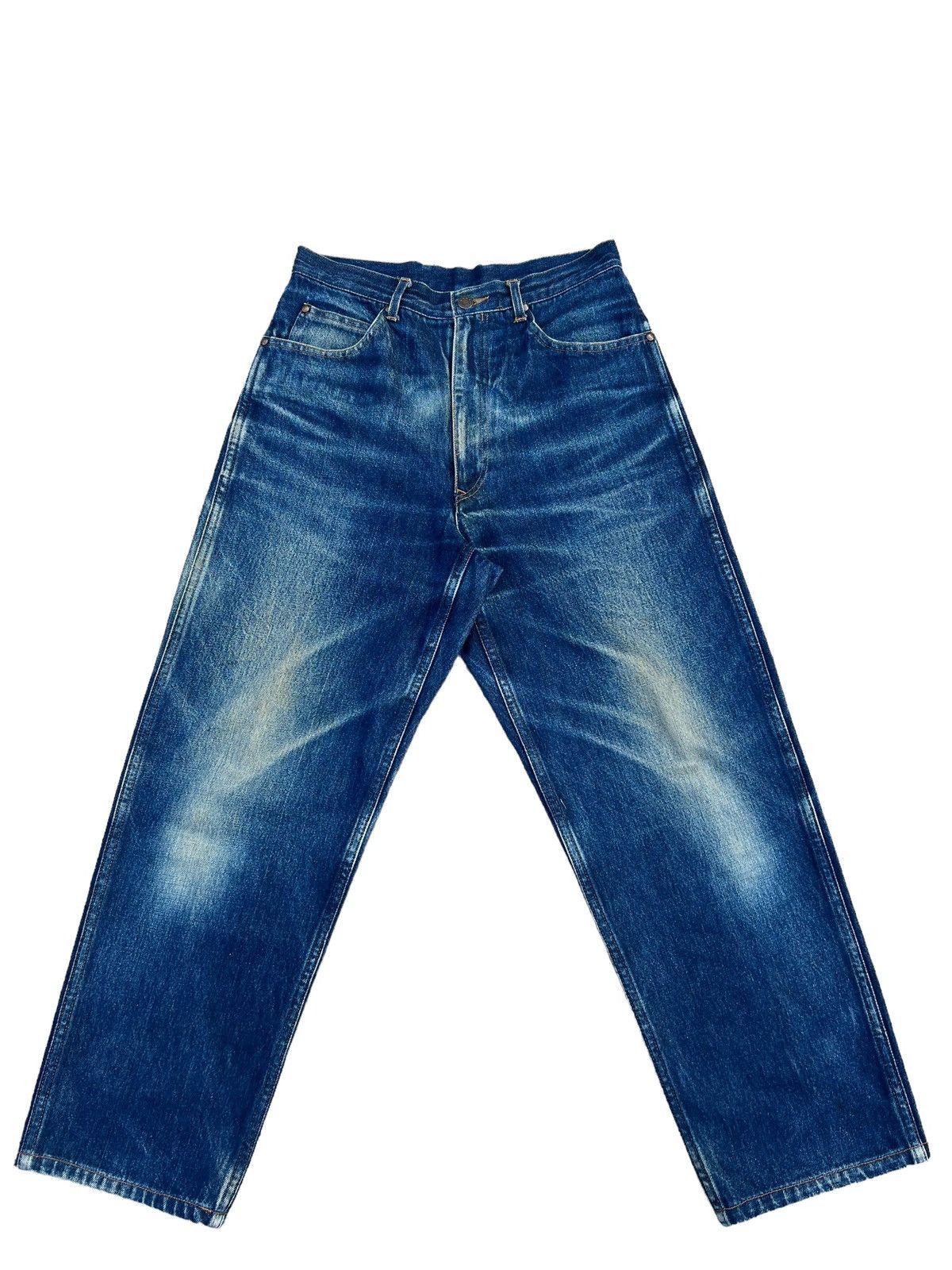 Comme des Garcons Homme Archive 80s CDGH Fade Mud Dirty Denim Baggy Jeans Size US 29 - 1 Thumbnail