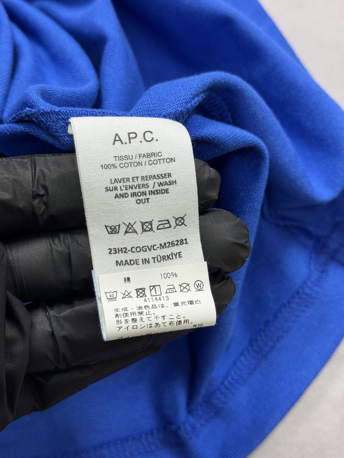 Fw23 J.W. Anderson x A.P.C Car Tee(Blue/XL)