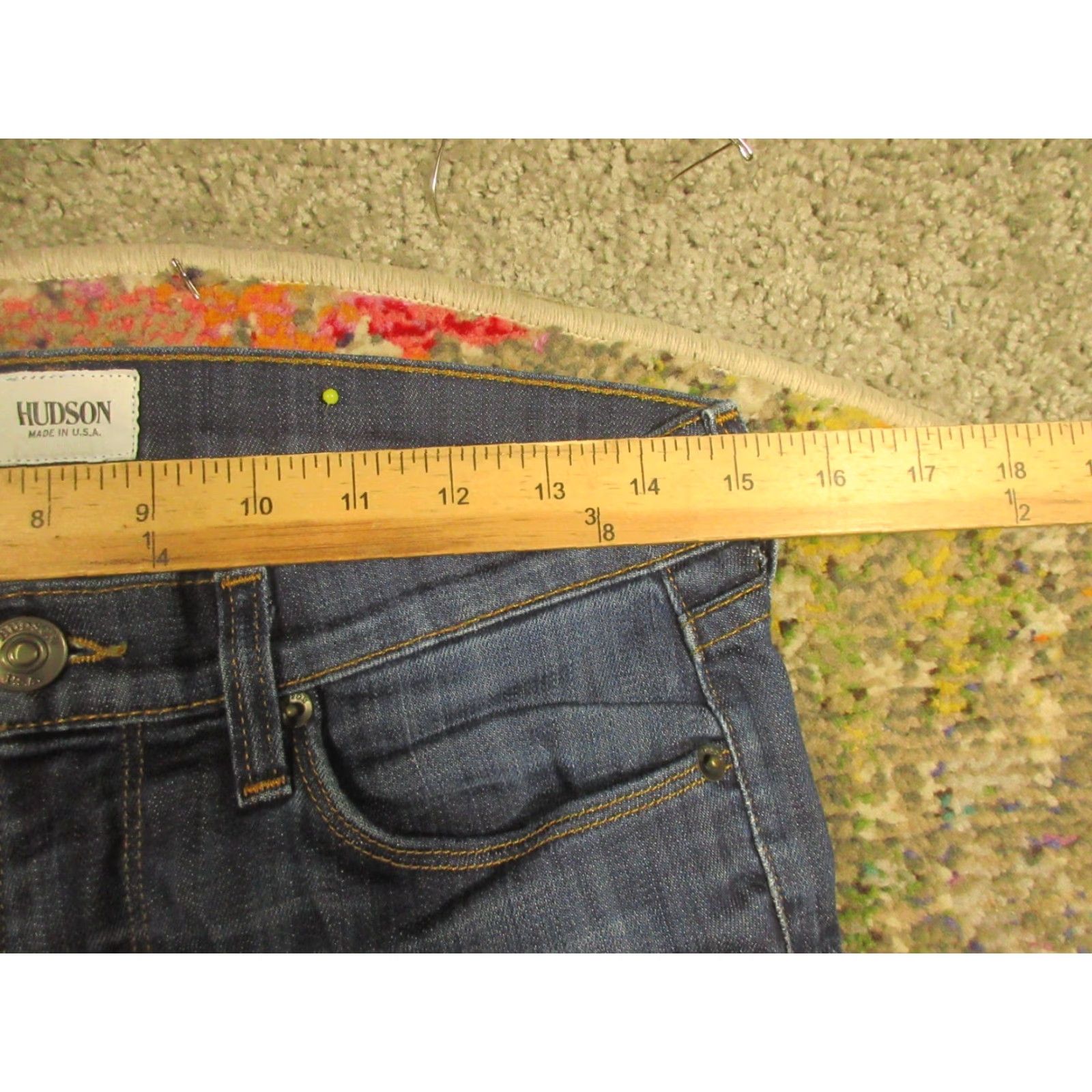 Hudson Hudson Jeans Skinny Slim 5-Pocket Denim Blue Regular Women 30x31 30x30 Distressed Vintage No Knit? Size 30" / US 8 / IT 44 - 6 Thumbnail