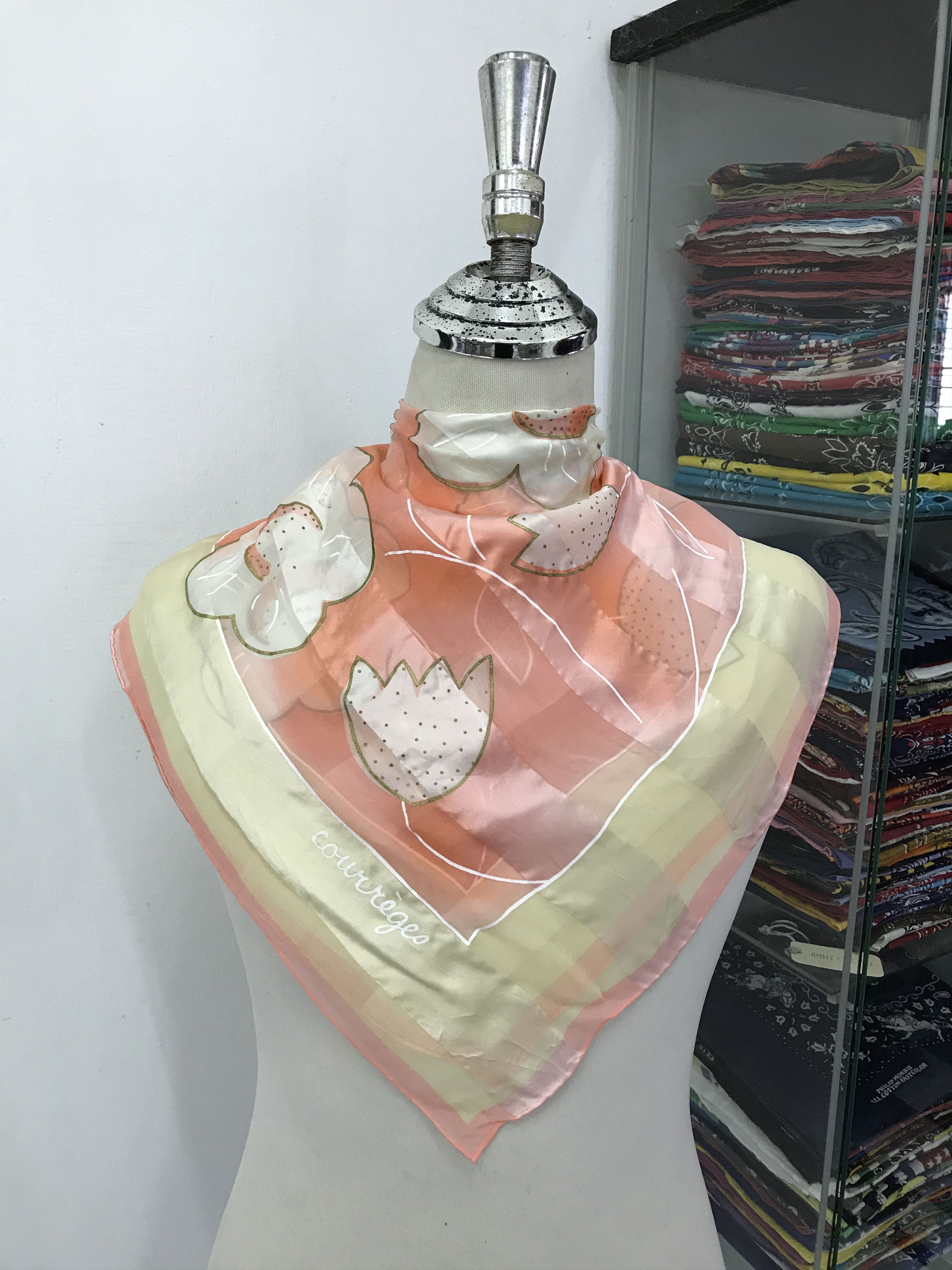Courreges Vintage Courreges Homme Silk Scarf Size ONE SIZE - 1 Thumbnail