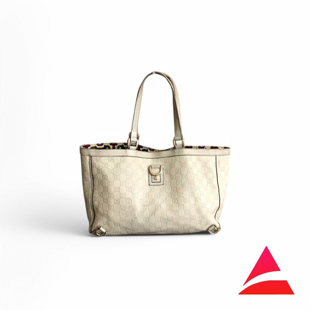 Gucci Gucci - Abbey Leather White Shoulder Bag Handbag Vintage Size ONE SIZE - 1 Thumbnail