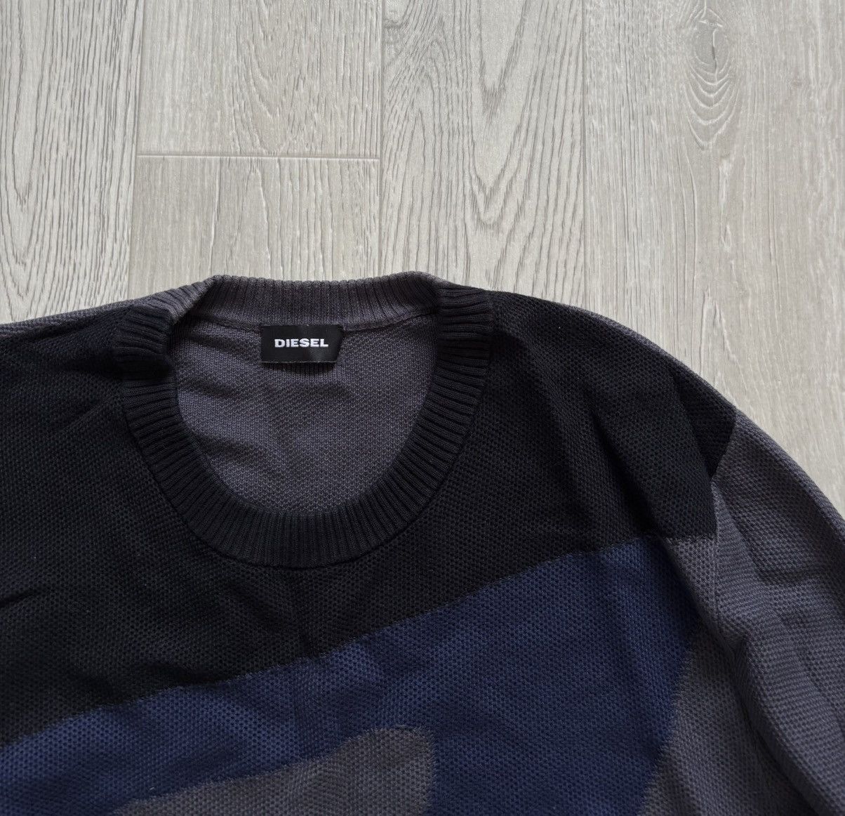 Diesel × Vintage 90s Diesel Big Logo Sweater Avant Garde Style Size US L / EU 52-54 / 3 - 2 Thumbnail