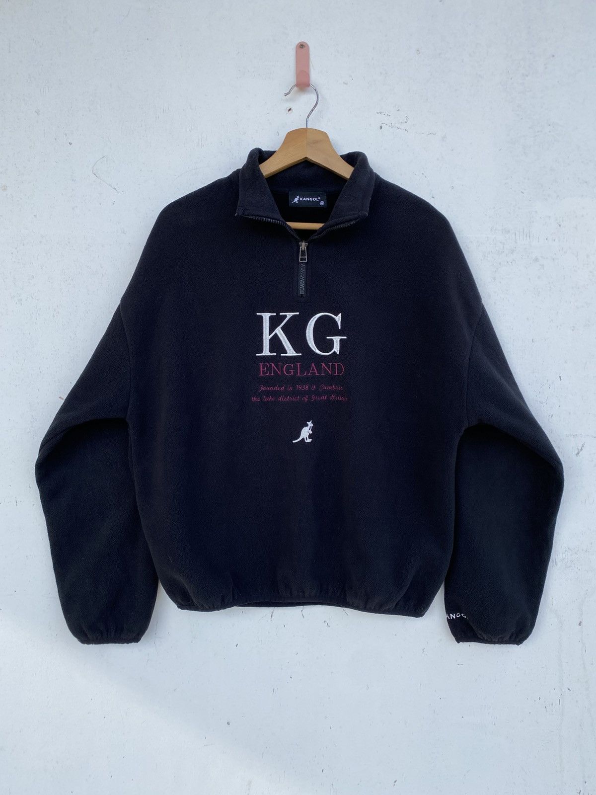 Kangol Vintage Kangol England Fleece Half-Zipper Jacket Size US M / EU 48-50 / 2 - 2 Thumbnail