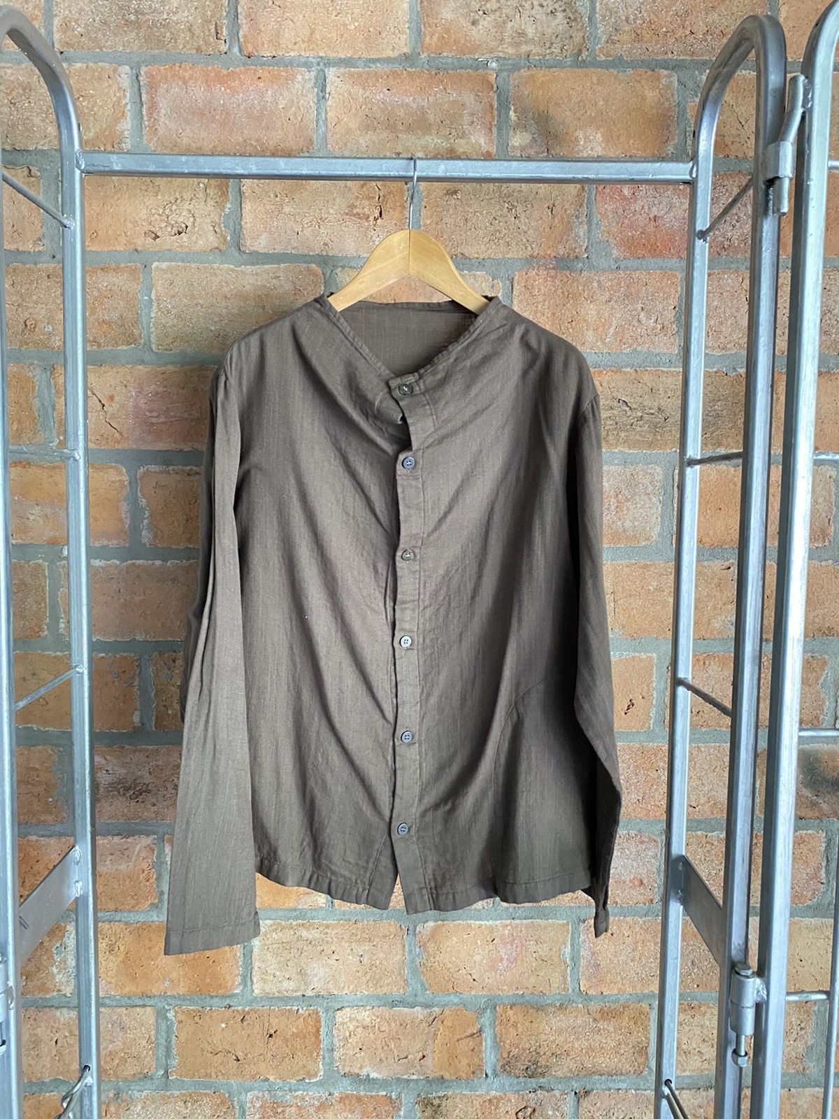 Issey Miyake Plantation collarless shirt Size M / US 6-8 / IT 42-44 - 13 Thumbnail