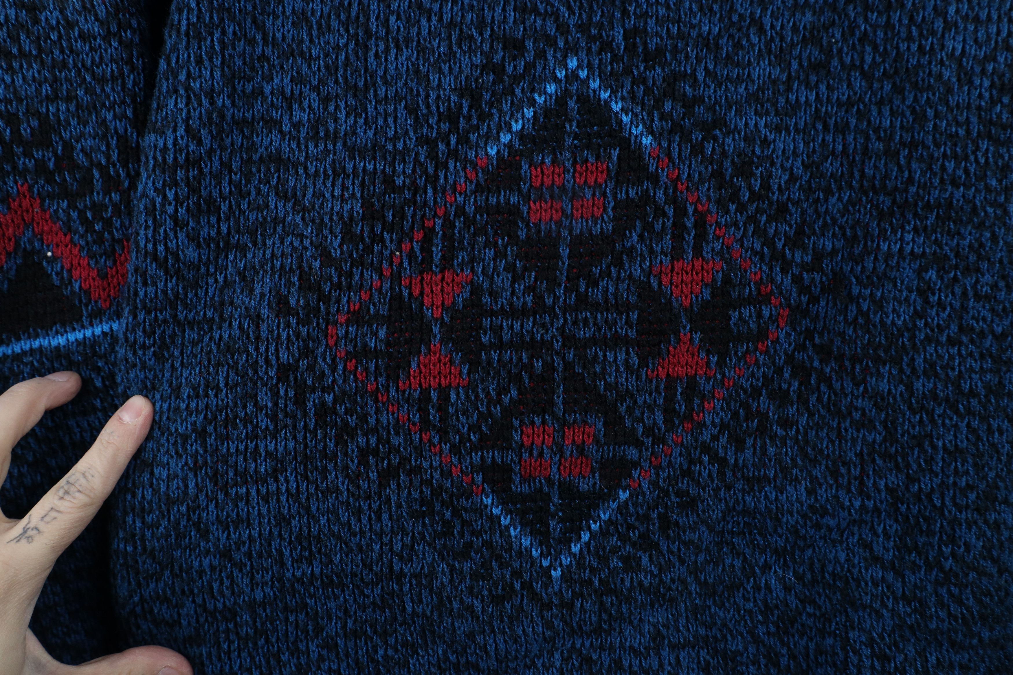 Vintage Vintage 90s Streetwear Southwestern Geometric Knit Sweater Size XL / US 12-14 / IT 48-50 - 4 Thumbnail