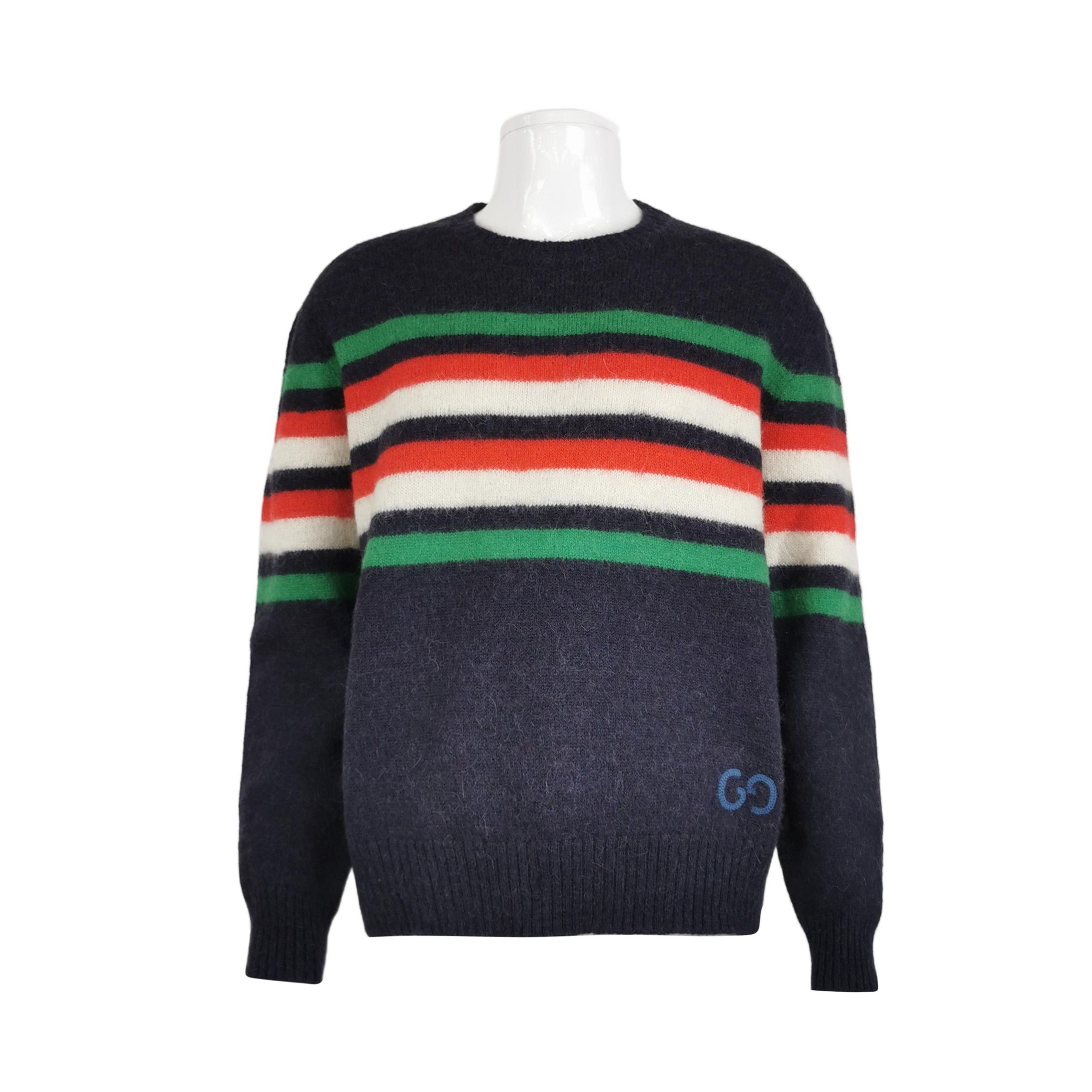 Gucci Gucci Striped Wool Alpaca Sweater US M Size US M / EU 48-50 / 2 - 1 Thumbnail