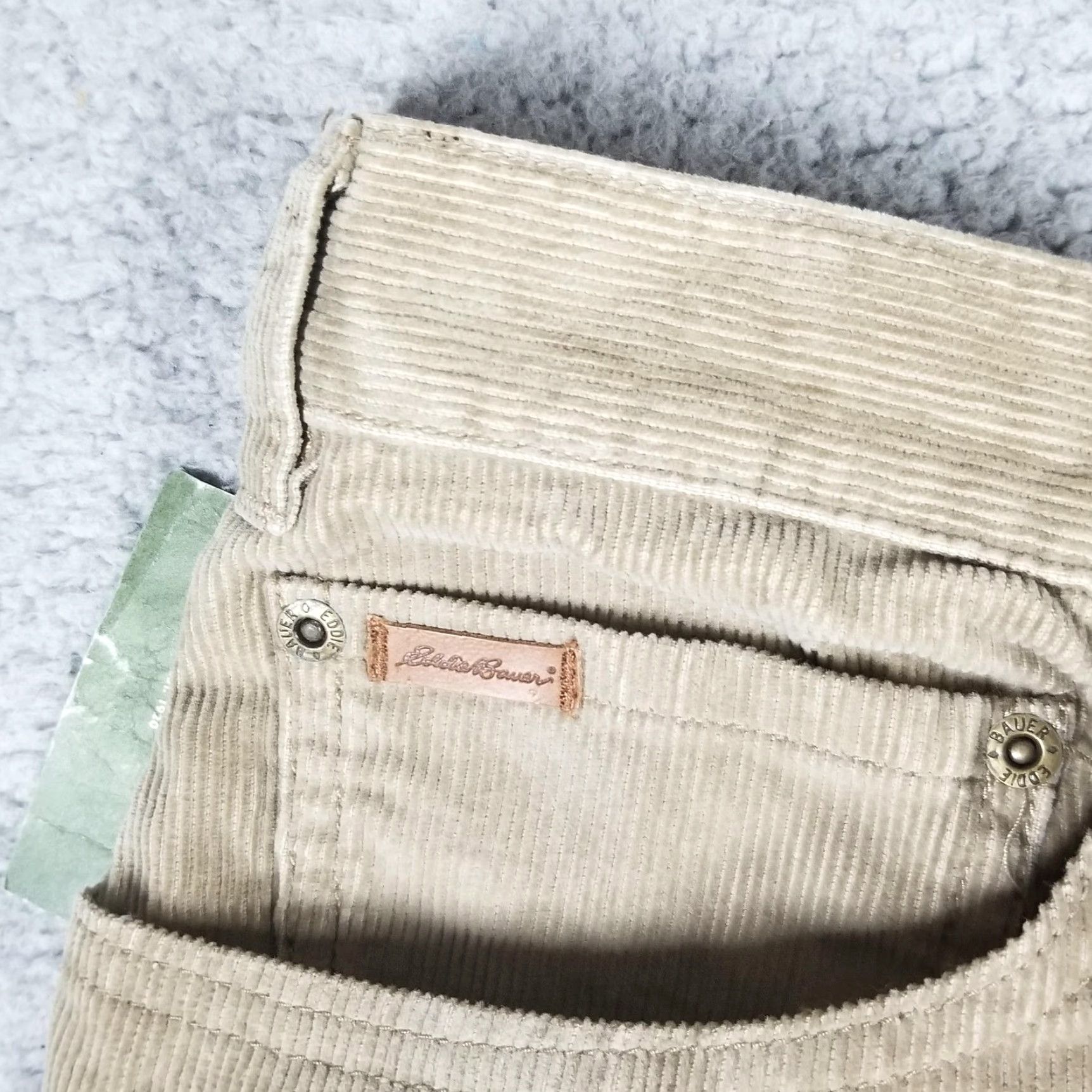 Eddie Bauer Eddie Bauer Corduroy Pants 36x32 Beige 5-Pocket Straight Leg Casual Mens Size US 36 / EU 52 - 7 Thumbnail